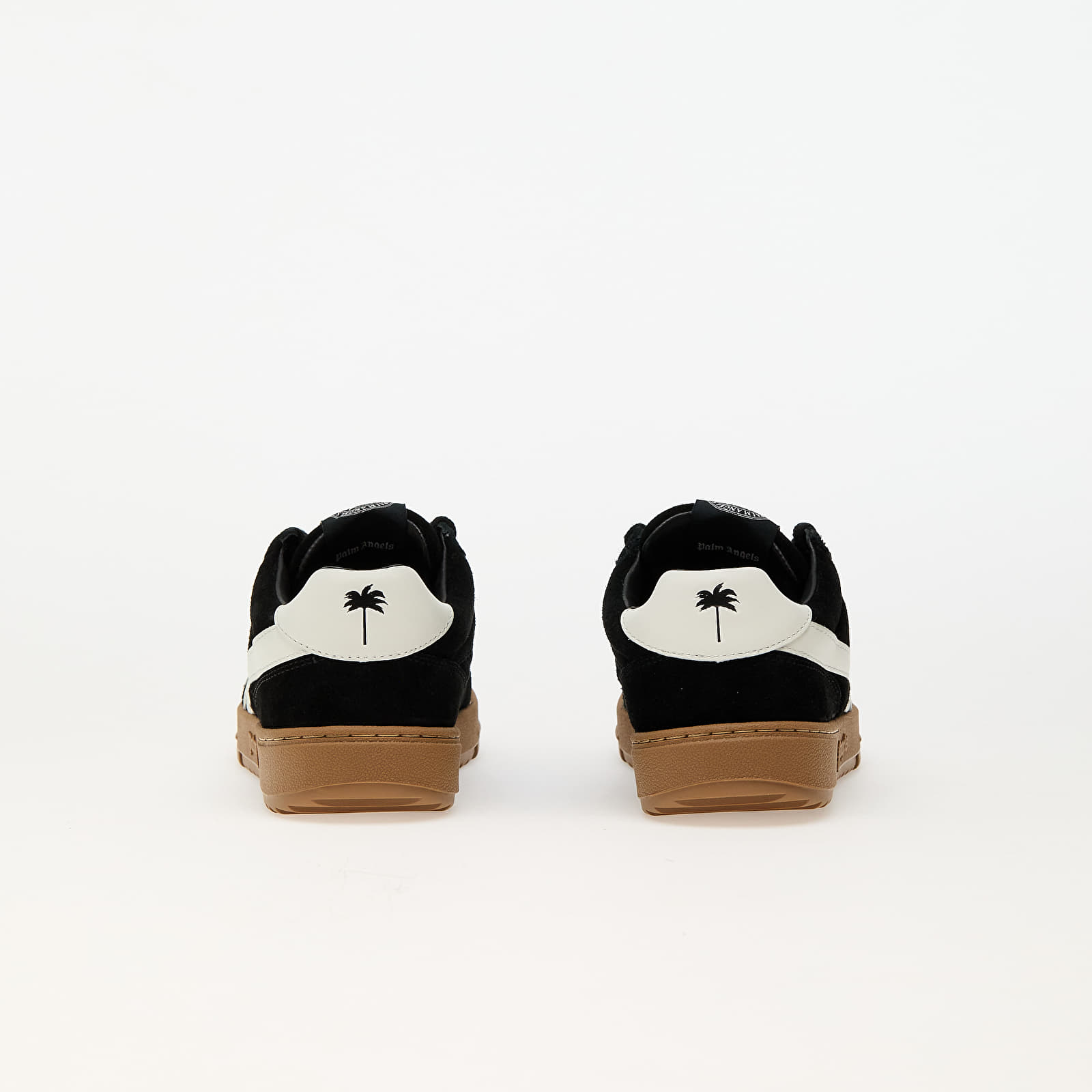 Dětské tenisky a boty Palm Angels Kids Palm Beach University Leather Black White