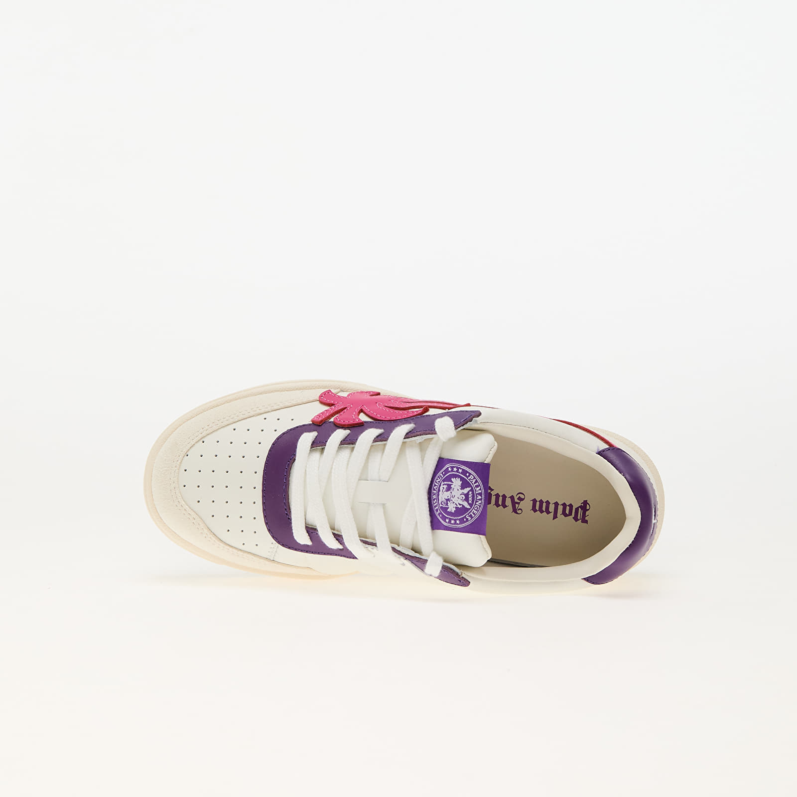 Detské tenisky a topánky Palm Angels Kids Palm Beach University Leather White Fuchsia