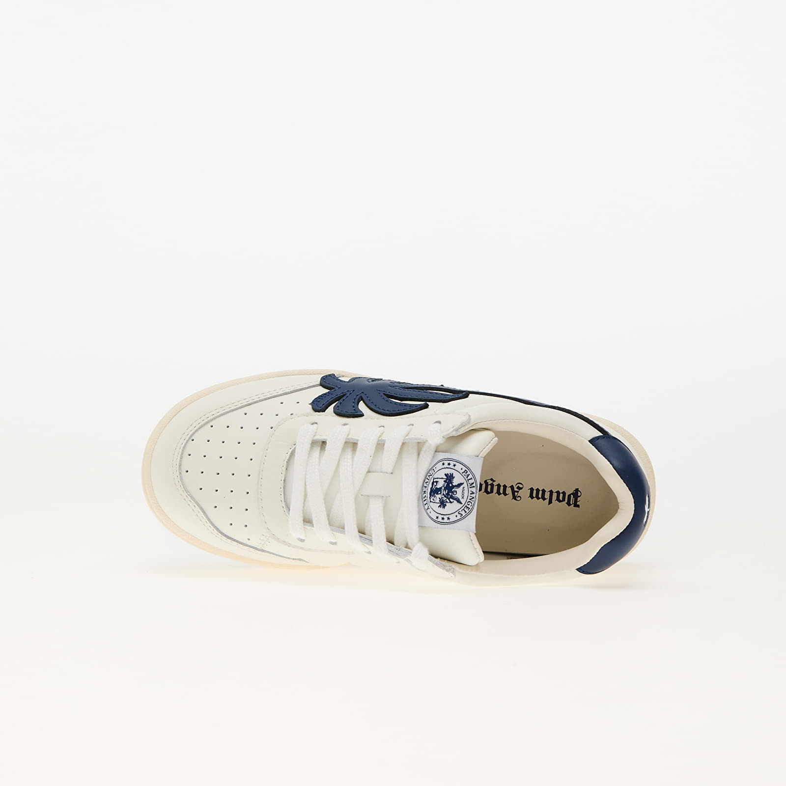 Dětské tenisky a boty Palm Angels Kids Palm Beach University Calf Sn White Blue