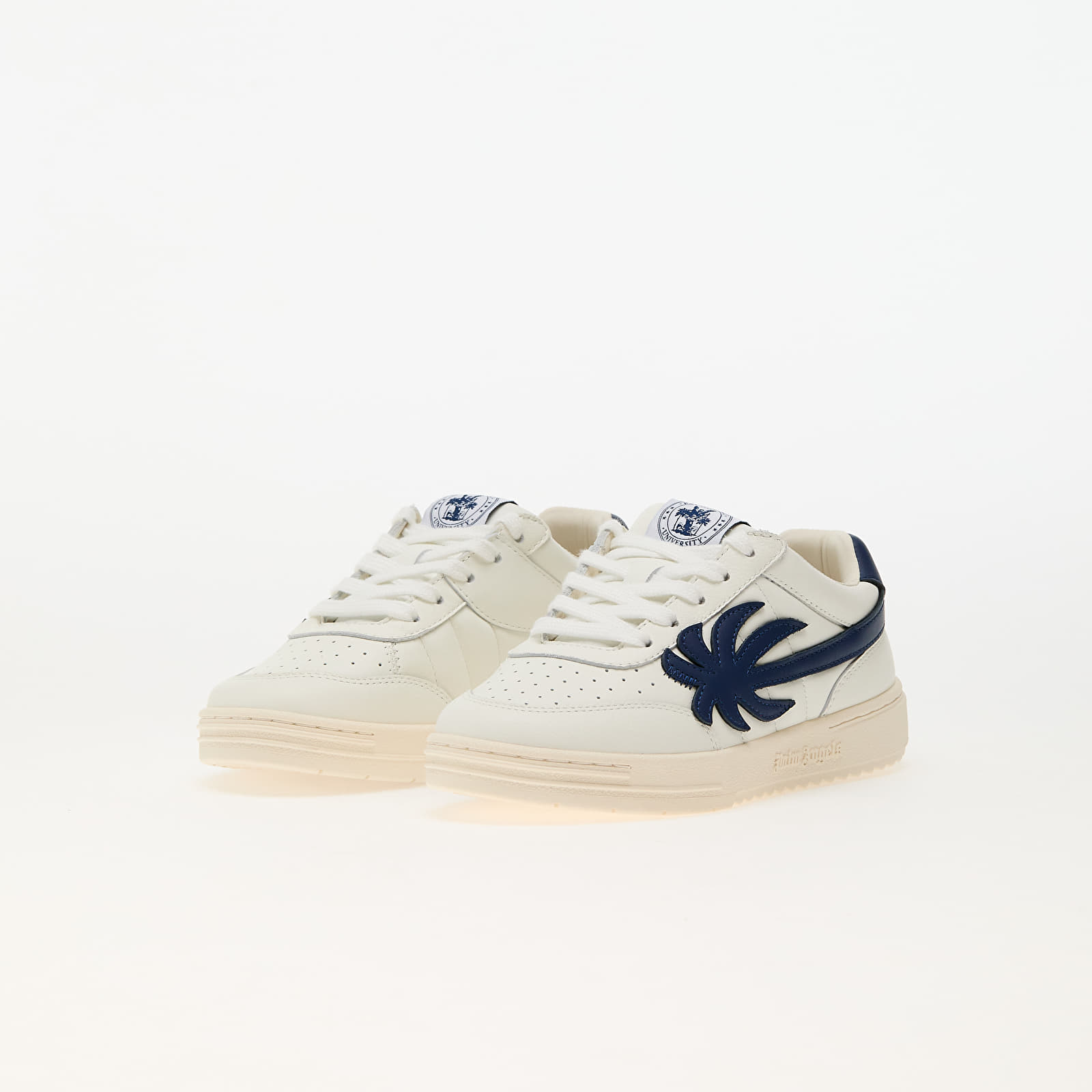 Dětské tenisky a boty Palm Angels Kids Palm Beach University Calf Sn White Blue