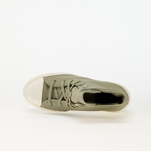 Converse Chuck 70 de Luxe Heel Platform Water Repellent High Top Green Size 6 Unisex Leather Shoes