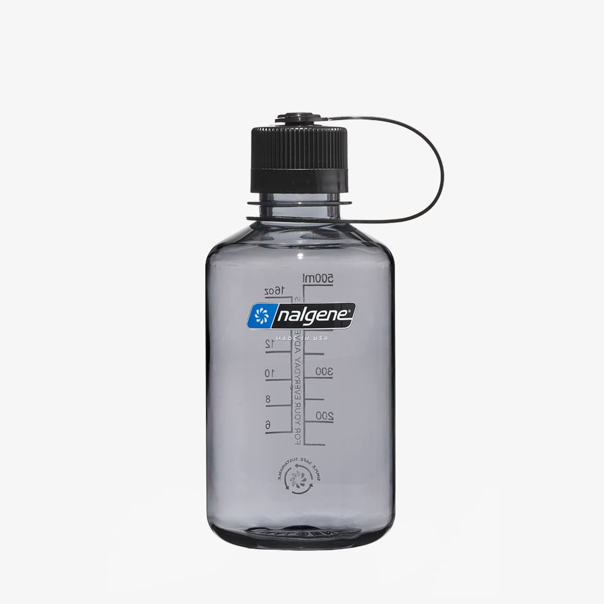 Trinkflaschen Nalgene 500ml Narrow Mouth Sustain Water Bottle Gray
