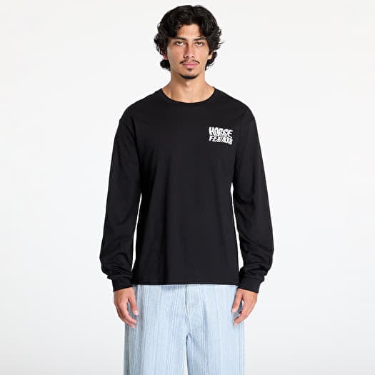 Horsefeathers Distort Long Sleeve T-Shirt Black