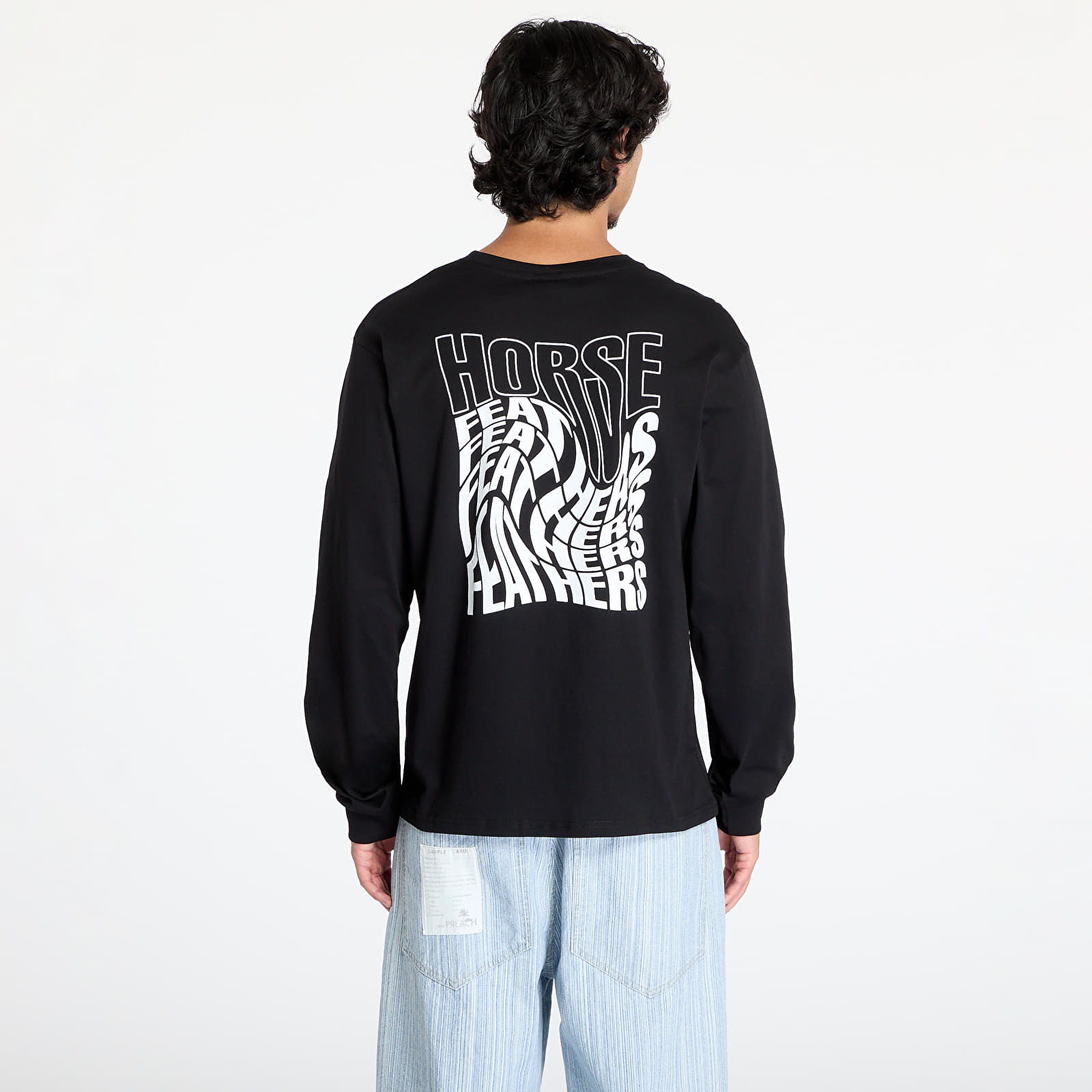 Männer T-Shirts Horsefeathers Distort Long Sleeve T-Shirt Black