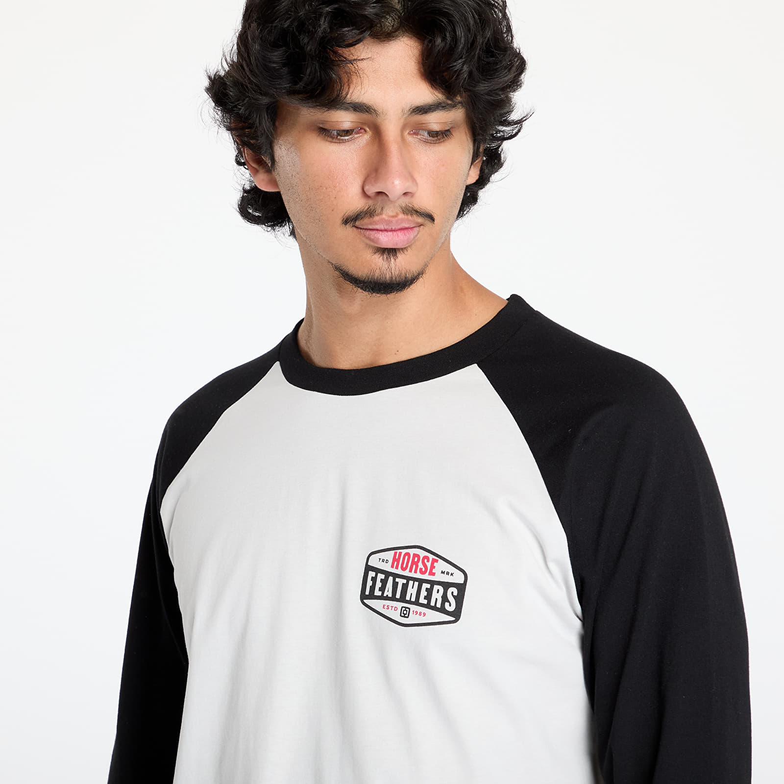 T-shirty męskie Horsefeathers Hexagon II Raglan T-Shirt Cement