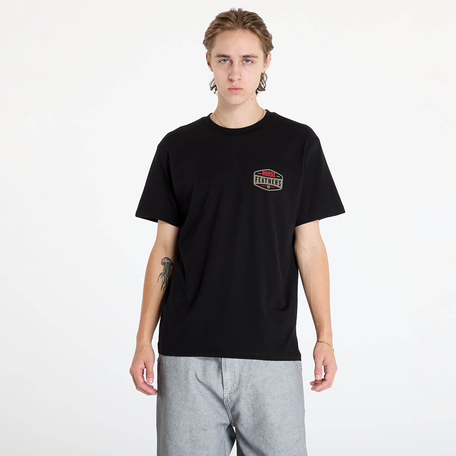 Men's T-shirts Horsefeathers Hexagon II T-Shirt Black