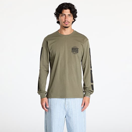 Horsefeathers Tall Typo Long Sleeve T-Shirt Burnt Olive