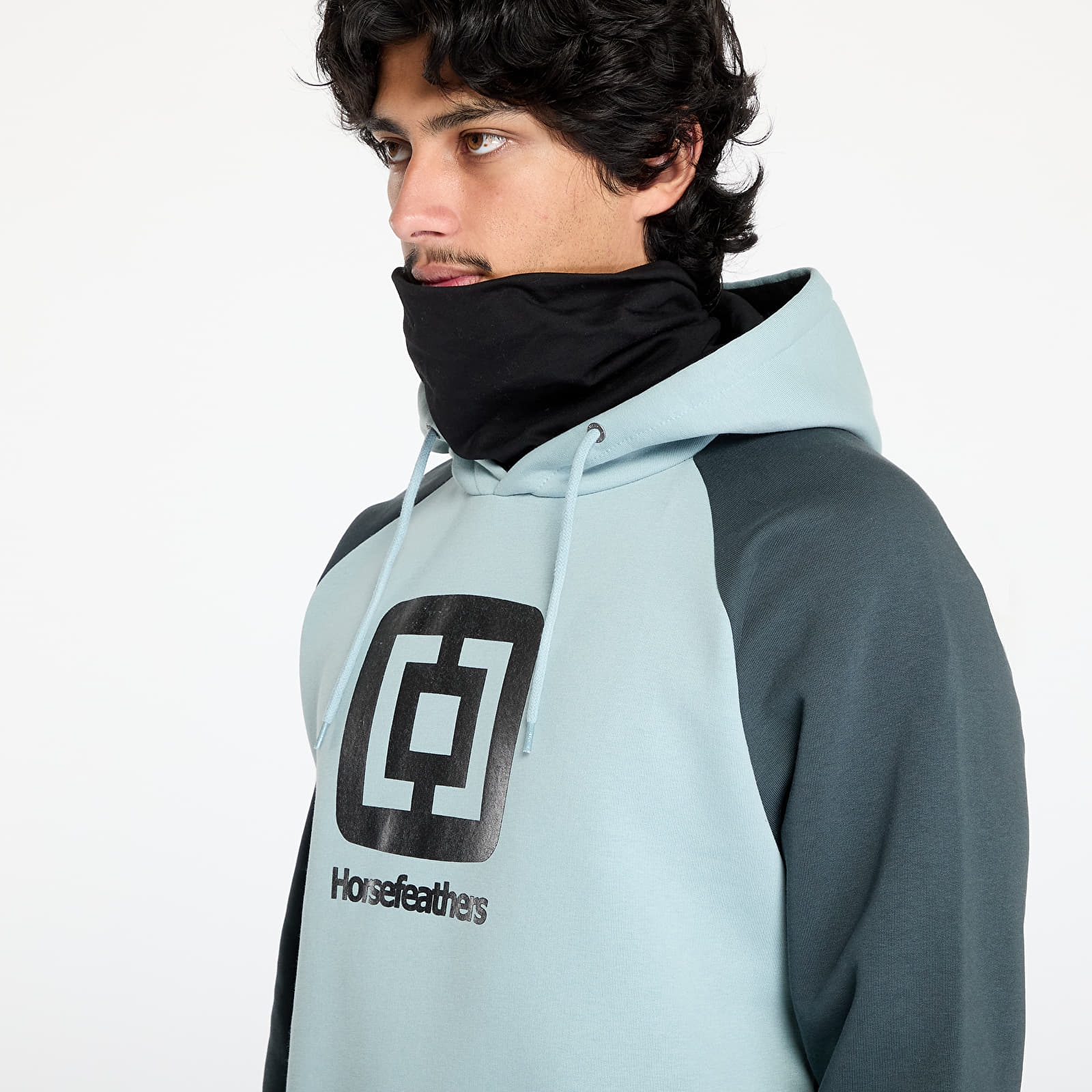 Vyriški džemperiai su gobtuvais Horsefeathers Sherman Long Sweatshirt Blue Haze