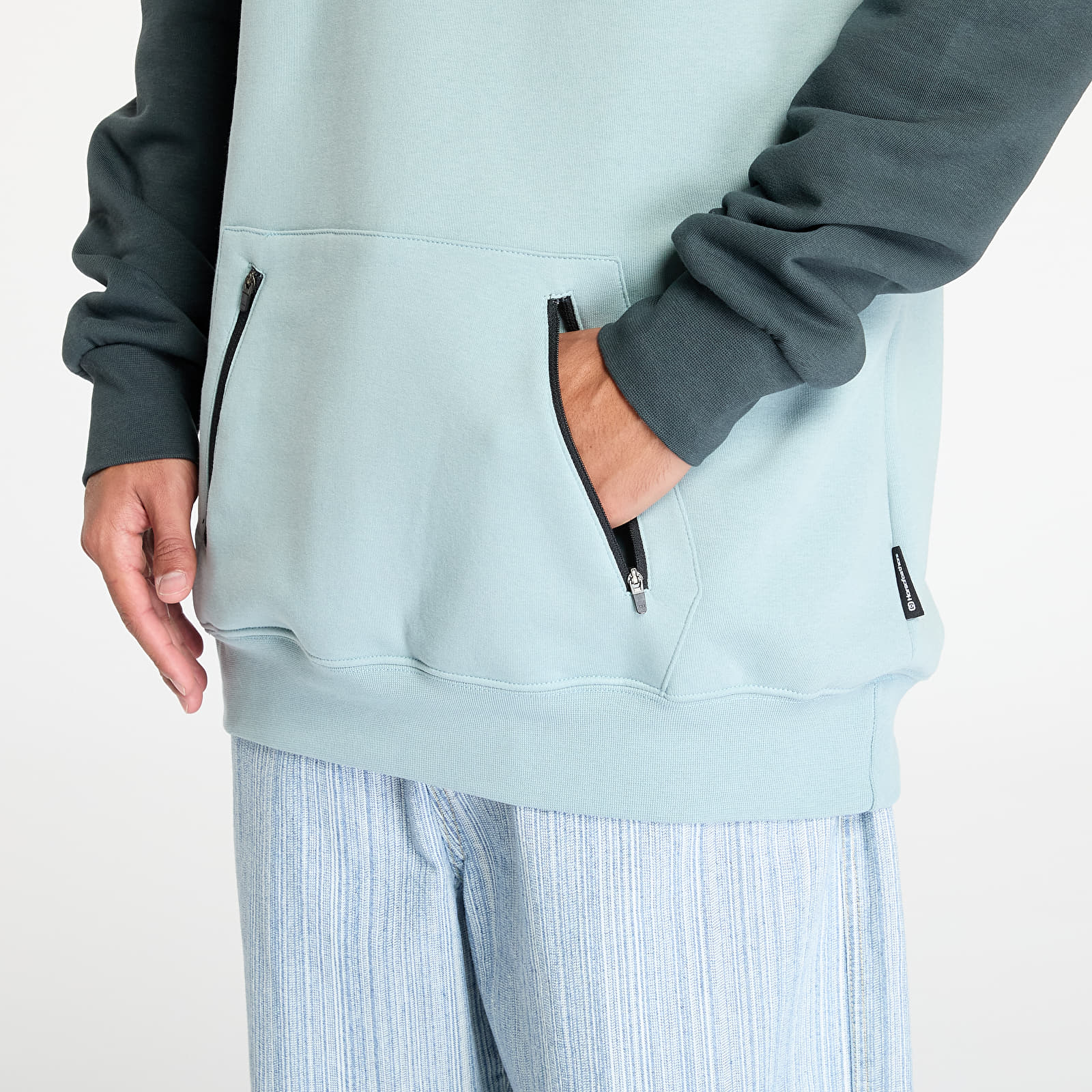 Vyriški džemperiai su gobtuvais Horsefeathers Sherman Long Sweatshirt Blue Haze