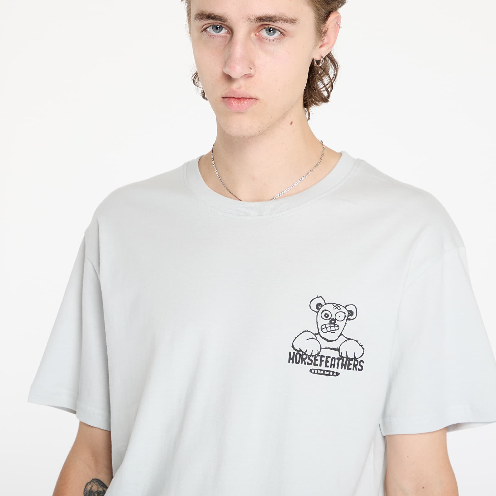 Männer T-Shirts Horsefeathers Teddy T-Shirt Cement