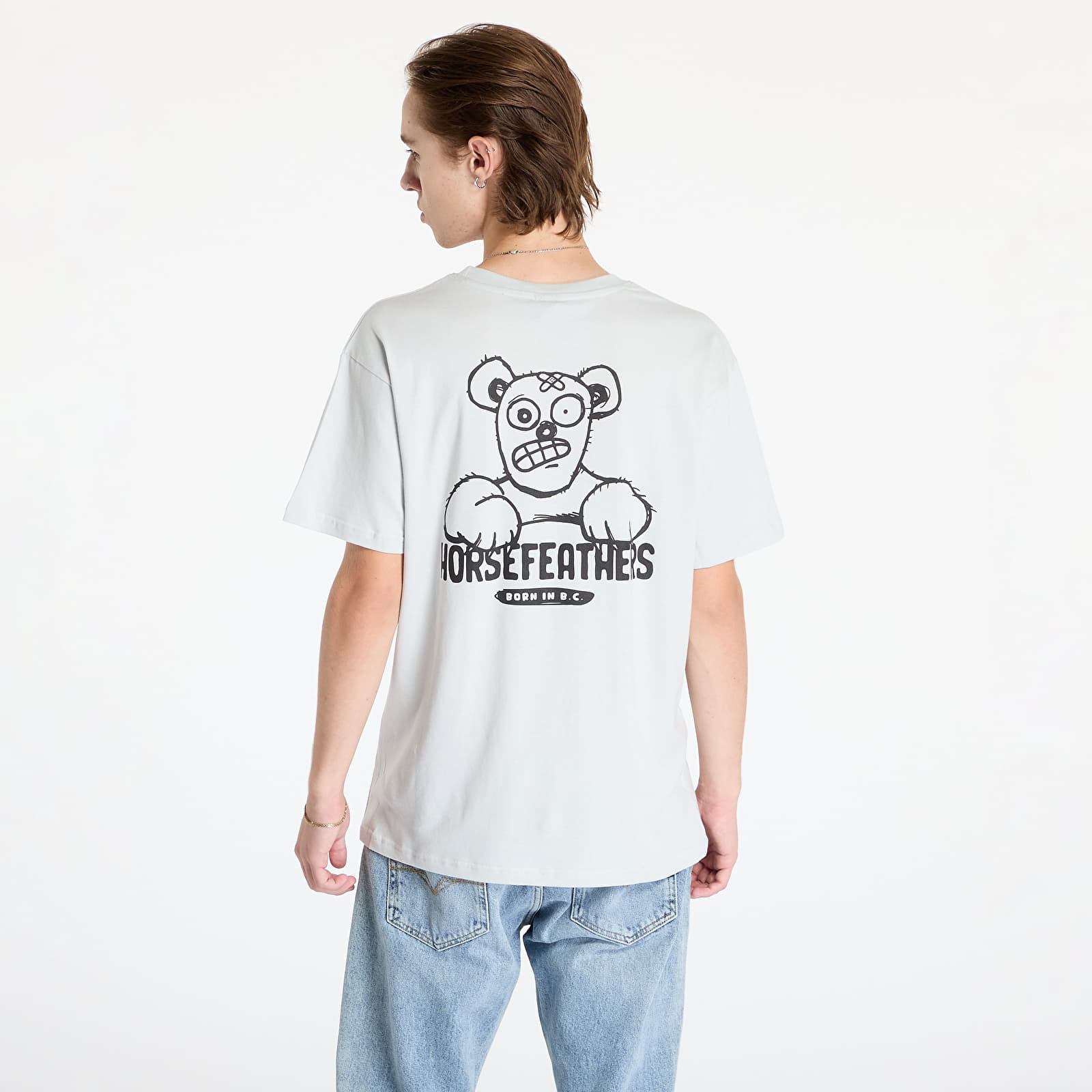 Männer T-Shirts Horsefeathers Teddy T-Shirt Cement