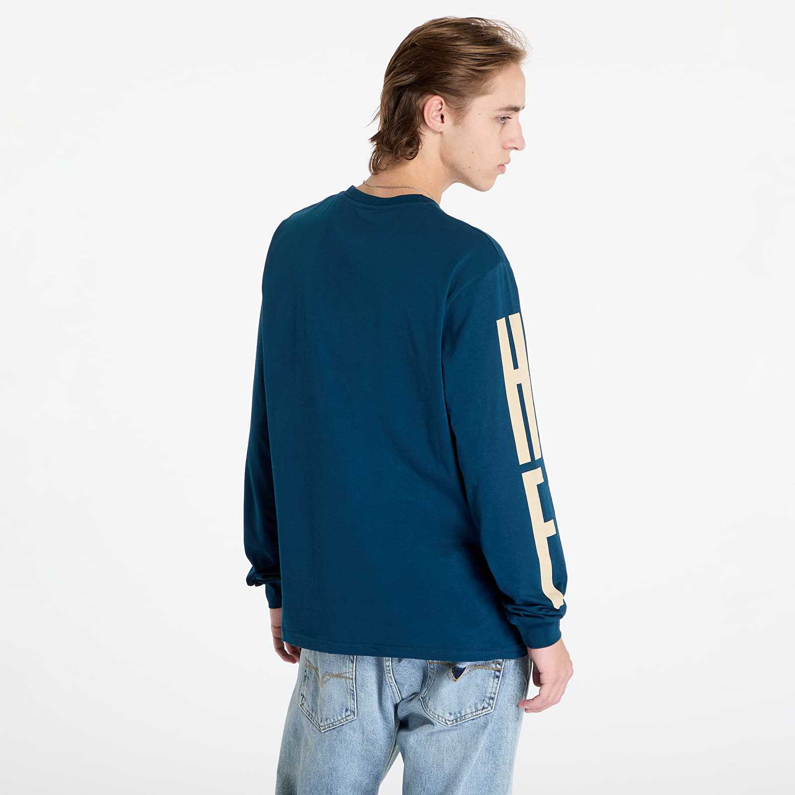 T-shirty męskie Horsefeathers Tall Typo Long Sleeve T-Shirt Pond