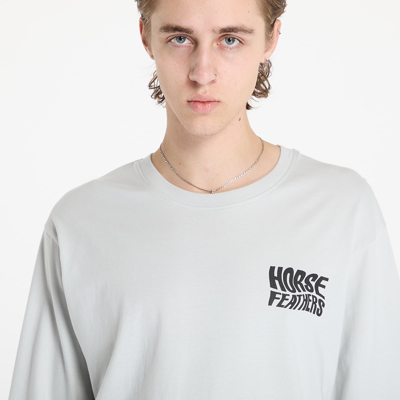 Männer T-Shirts Horsefeathers Distort Long Sleeve T-Shirt Cement