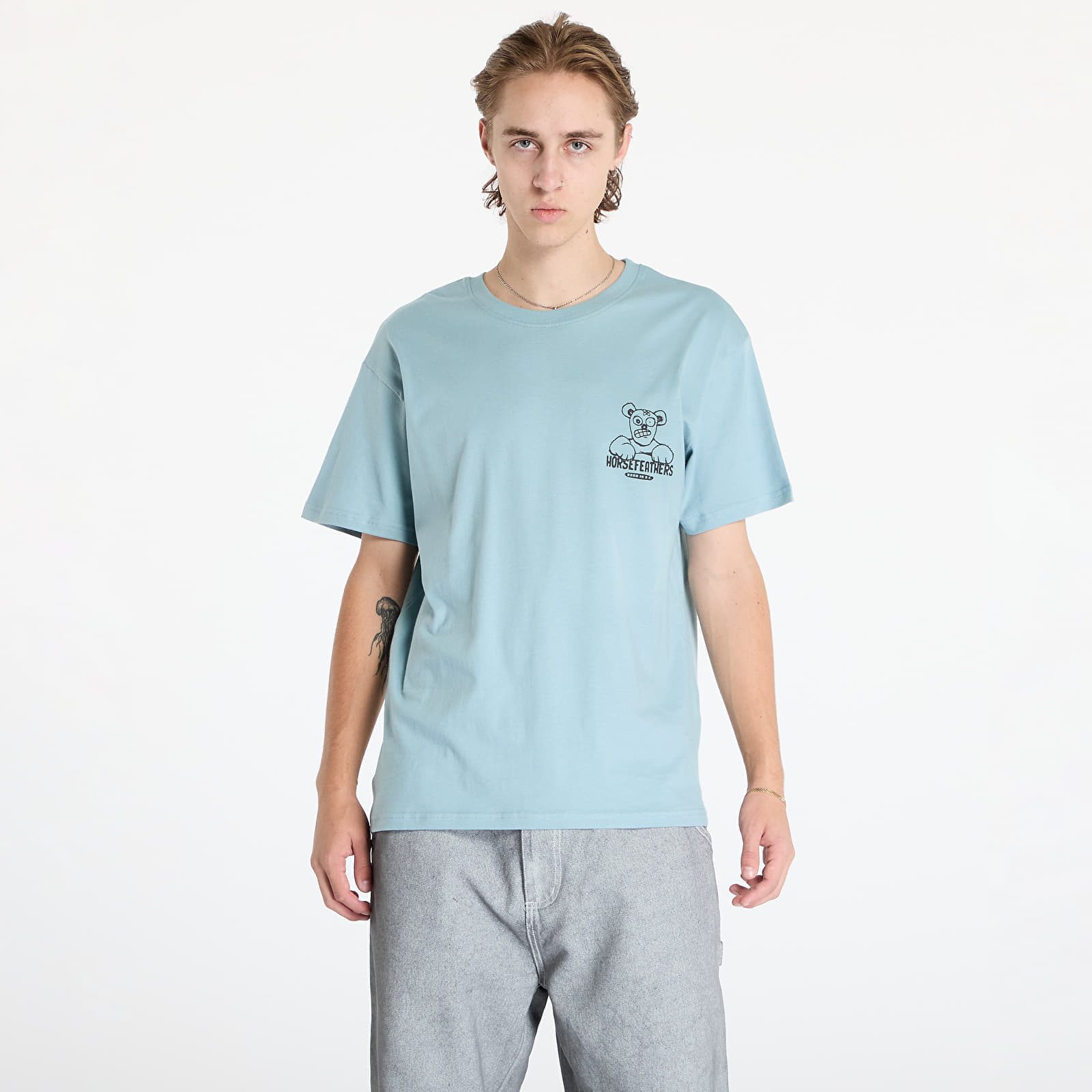 Tricou Horsefeathers Teddy T-Shirt Blue Haze