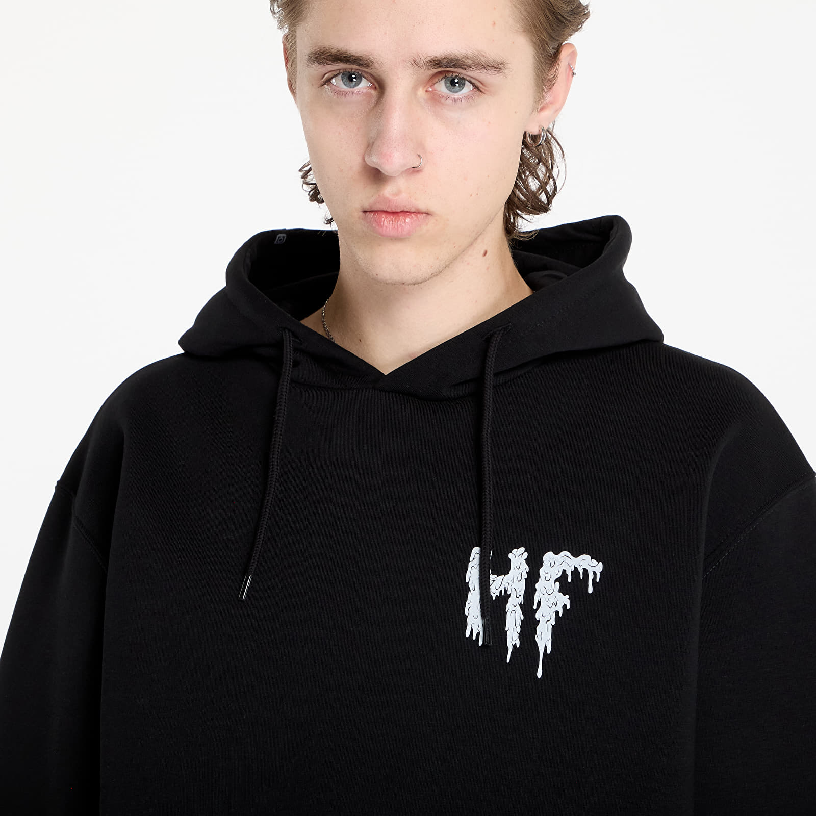 Hanorace pentru bărbați Horsefeathers Acid Bath Hoodie Black