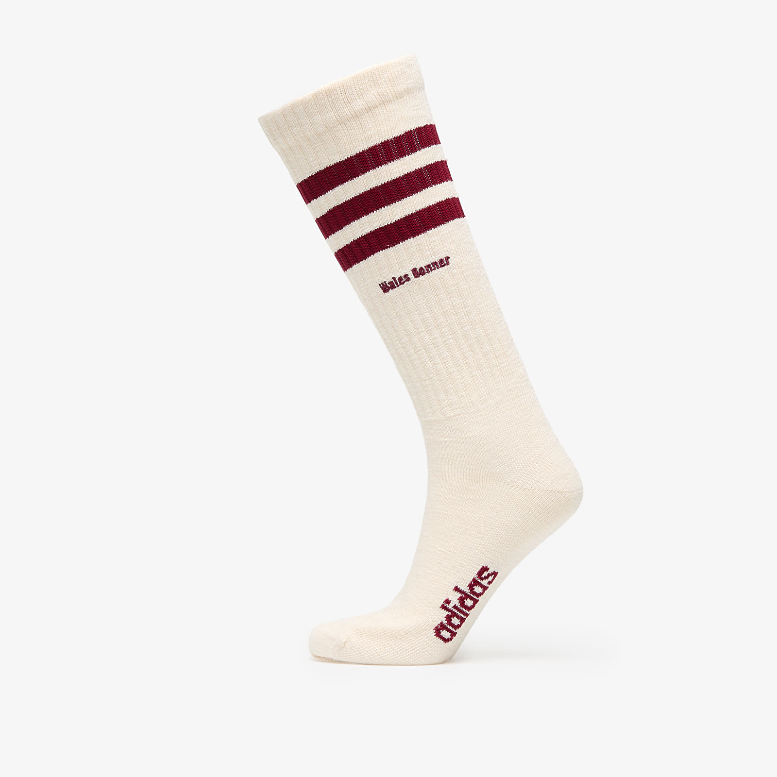 Socks adidas x Wales Bonner 3 Stripes Socks 2-Pack Wonder White/ Core Burgundy