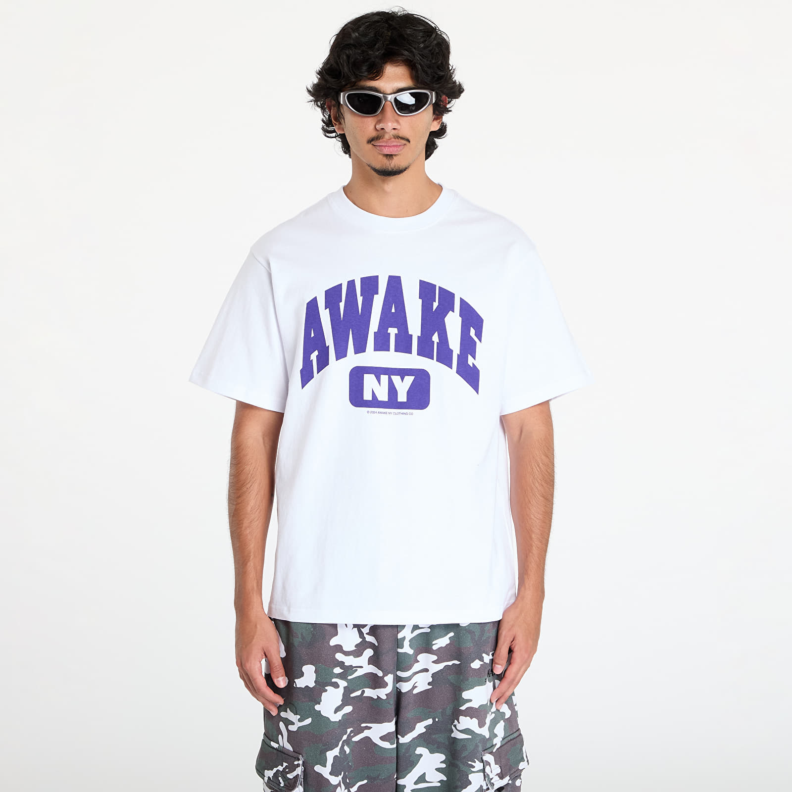 Men's T-shirts Awake NY Varsity Tee White