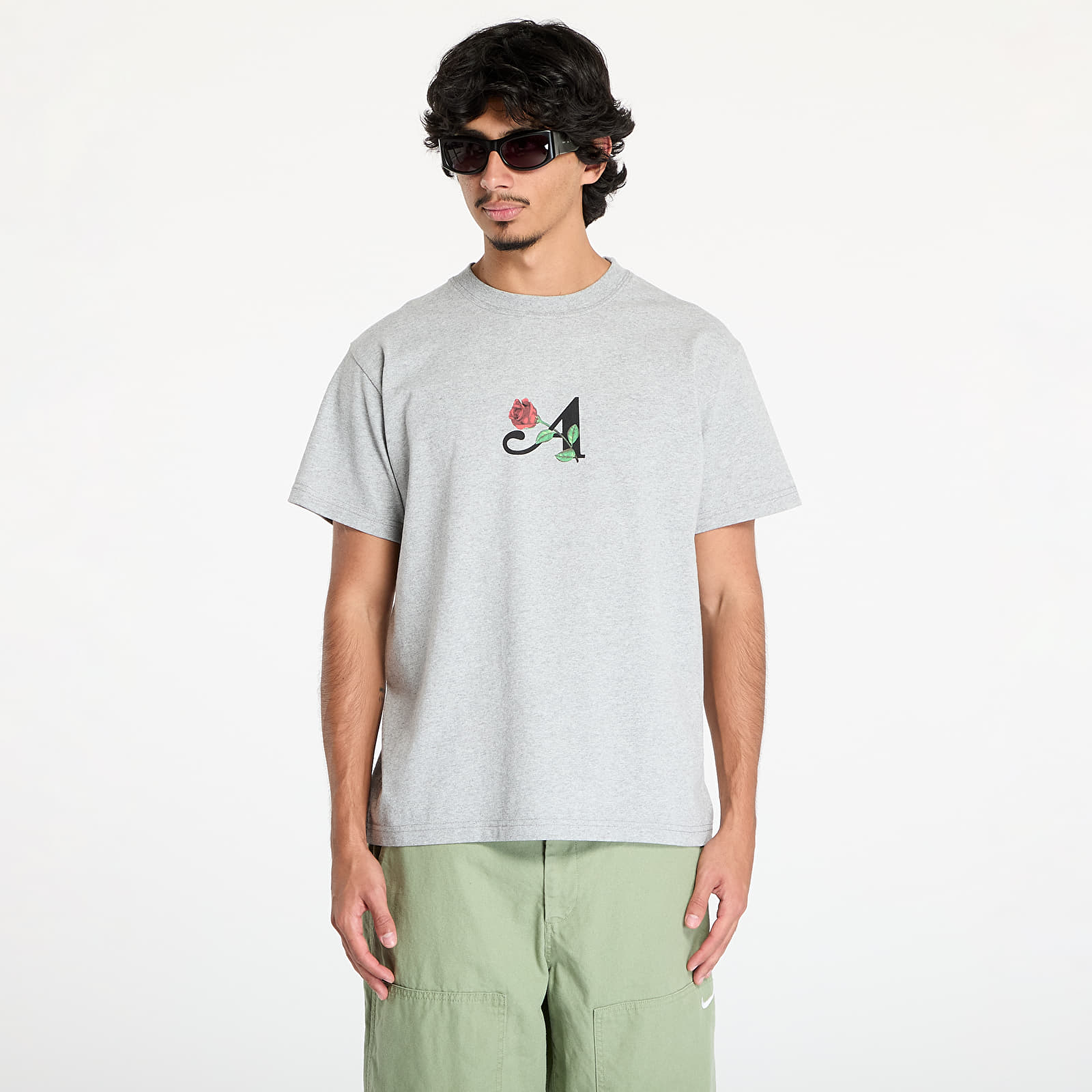 Férfi pólok Awake NY Flower Classic Tee Grey