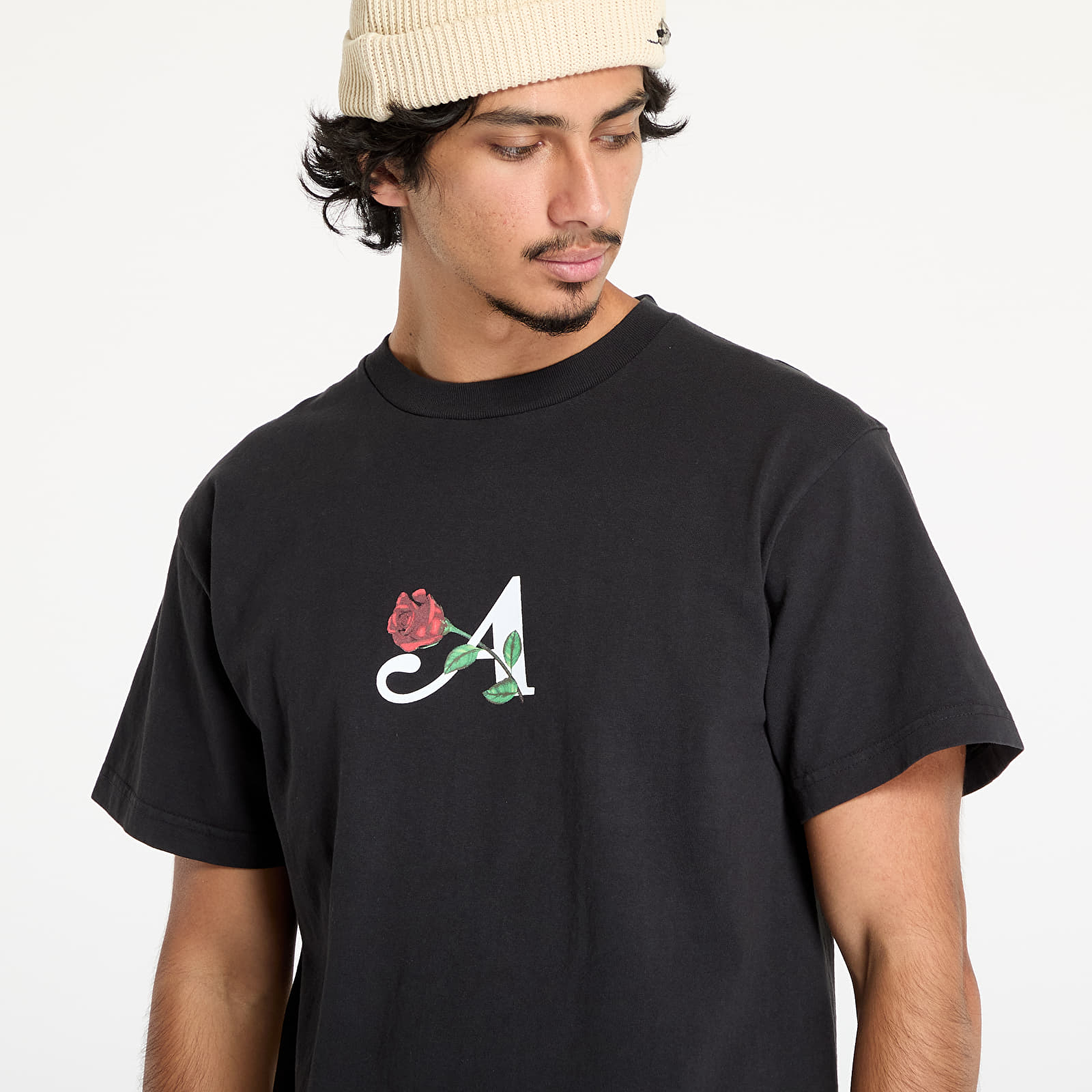 Miesten T-paidat Awake NY Flower Classic Tee Washed Black