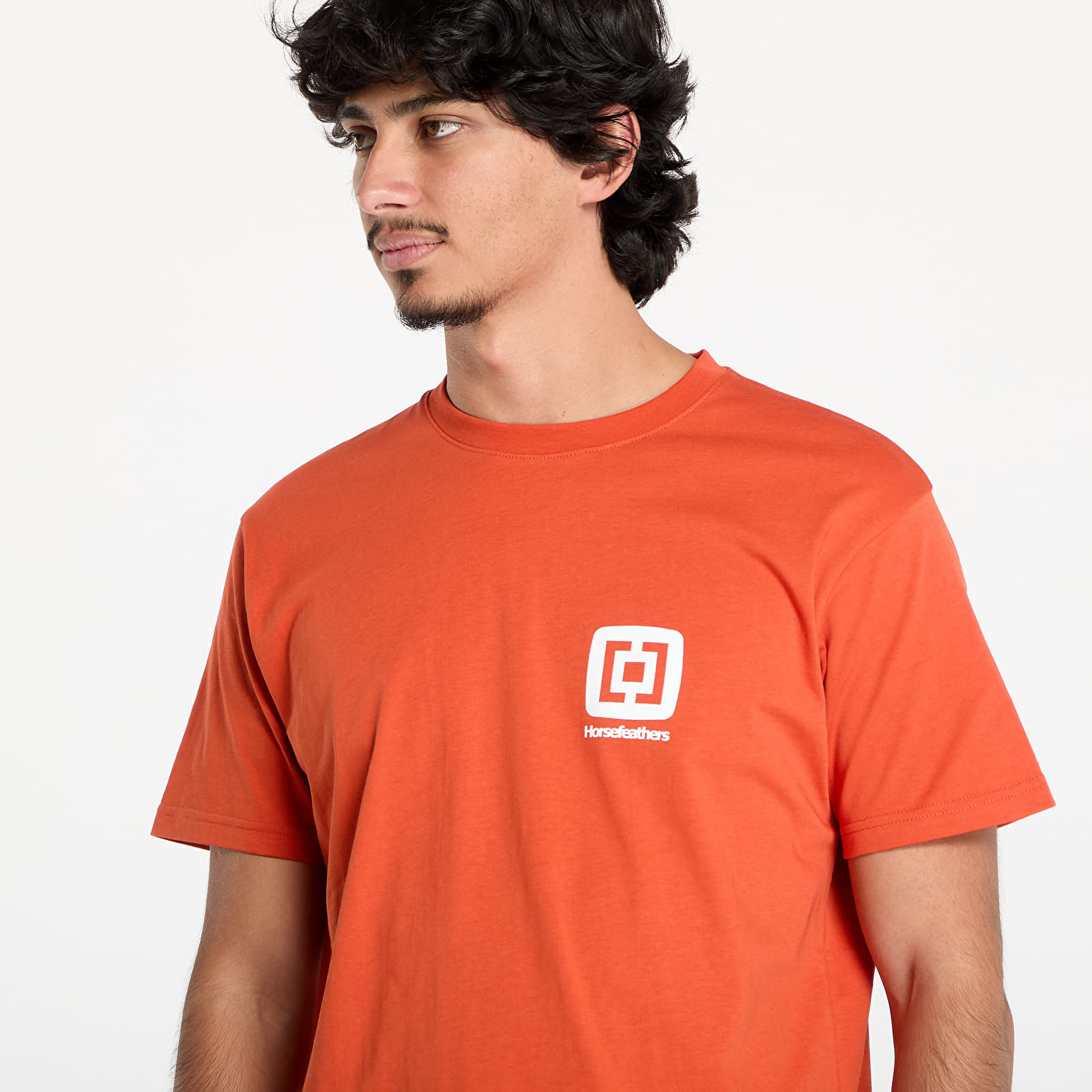 Männer T-Shirts Horsefeathers Mini Logo T-Shirt Orange Rust