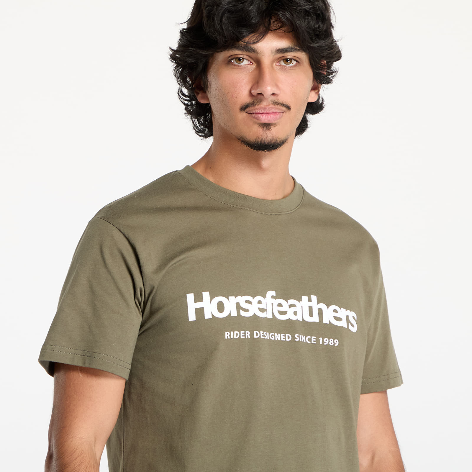 Tricou Horsefeathers Quarter T-Shirt Burnt Olive - 1 | YEO