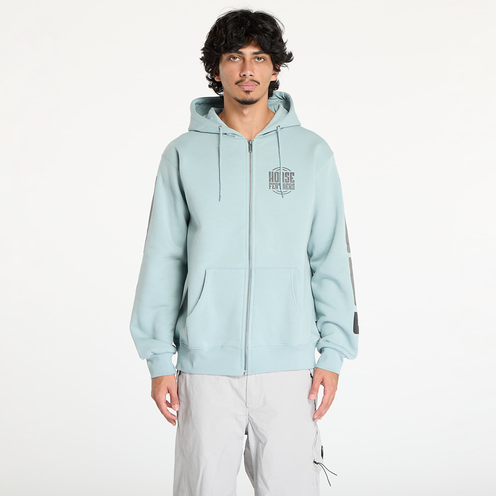 Pánské mikiny Horsefeathers Tall Typo Sweatshirt Blue Haze