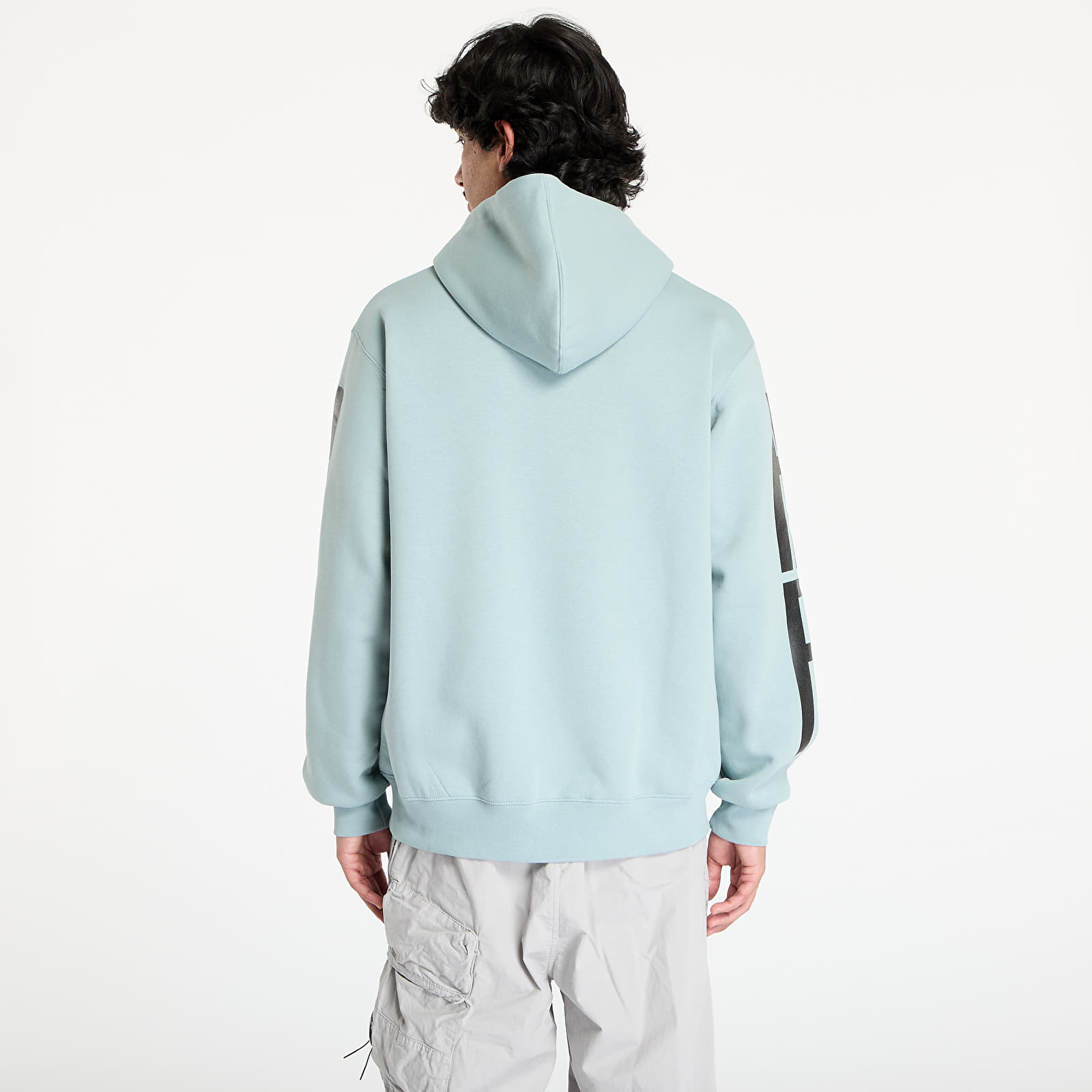 Bluzy z kapturem Horsefeathers Tall Typo Sweatshirt Blue Haze