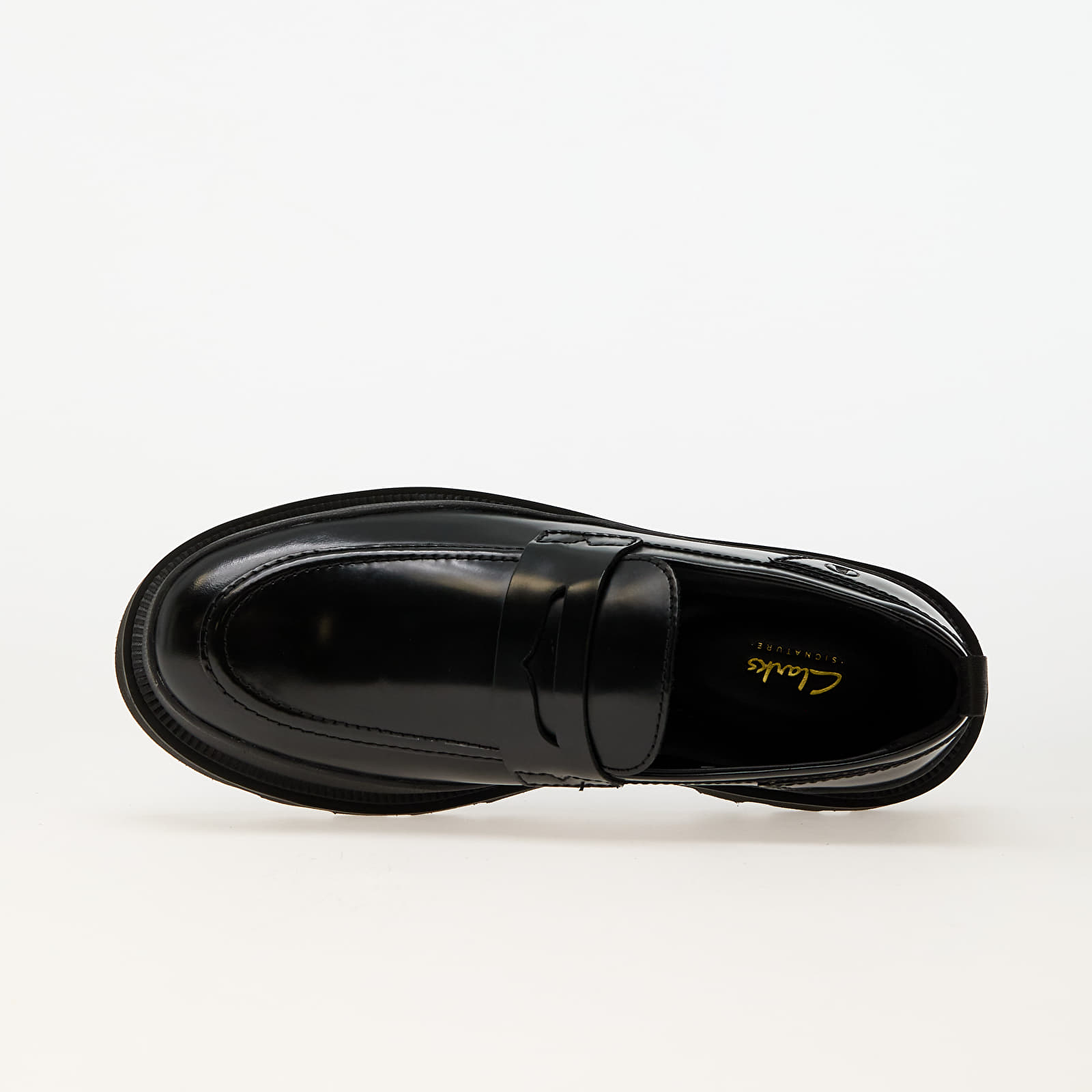 Herresko Clarks Badell Easy Black HiShine Lea