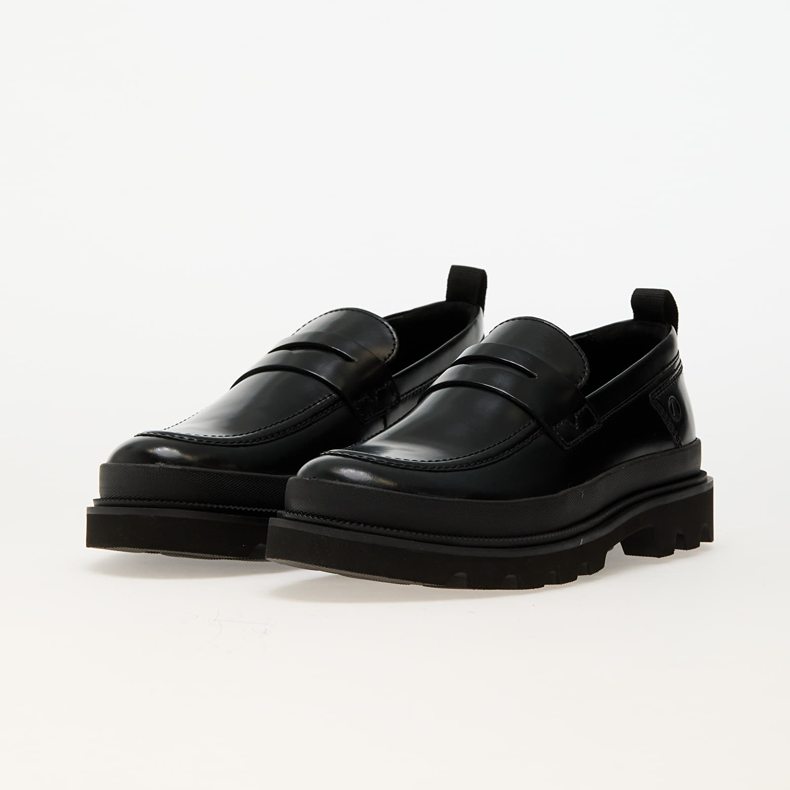 Herresko Clarks Badell Easy Black HiShine Lea