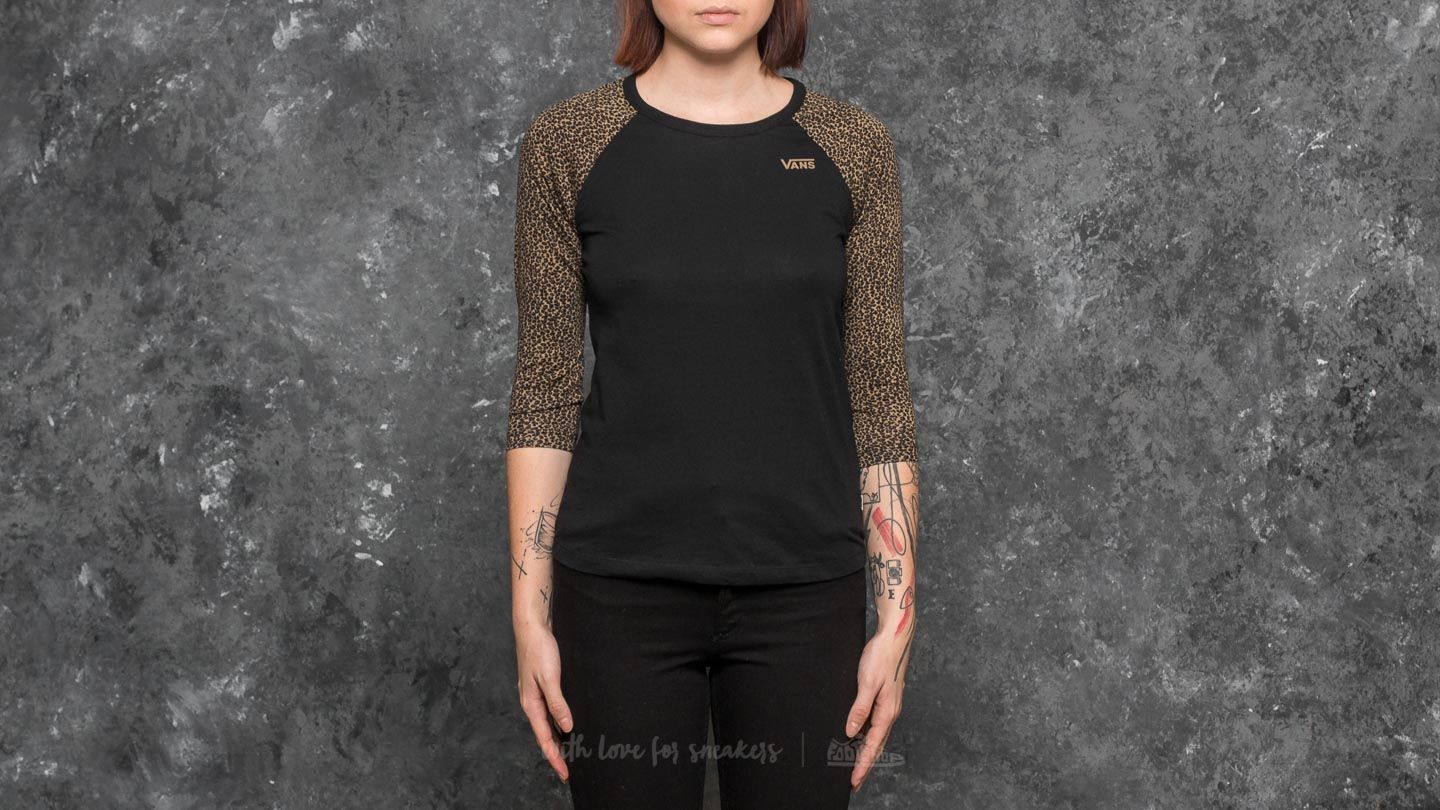 T-shirts Vans Leopard Raglan Tee Black-Leopard