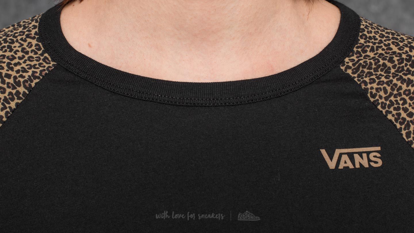 T shirts Vans Leopard Raglan Tee Black Leopard Footshop