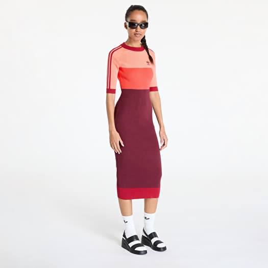 Šaty adidas x KSENIASCHNAIDER Knitted Dress Coral Fusion/ Bright Red/ Shadow Red
