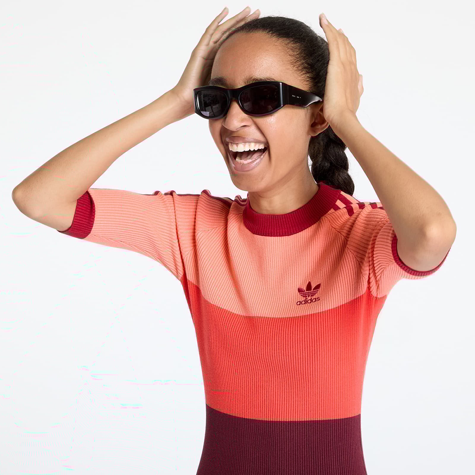 Dress adidas x KSENIASCHNAIDER Knitted Dress Coral Fusion/ Bright Red/ Shadow Red