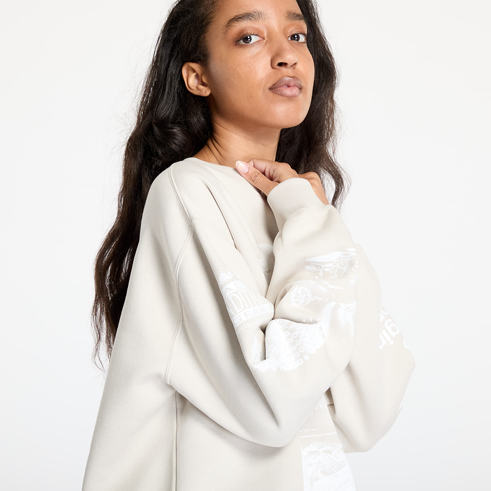 Hoodies and sweatshirts  Nike ACG "Tuff Fleece" Women's Therma-FIT Repel Crew-Neck Sweatshirt Lt Orewood Brn/ Summit White