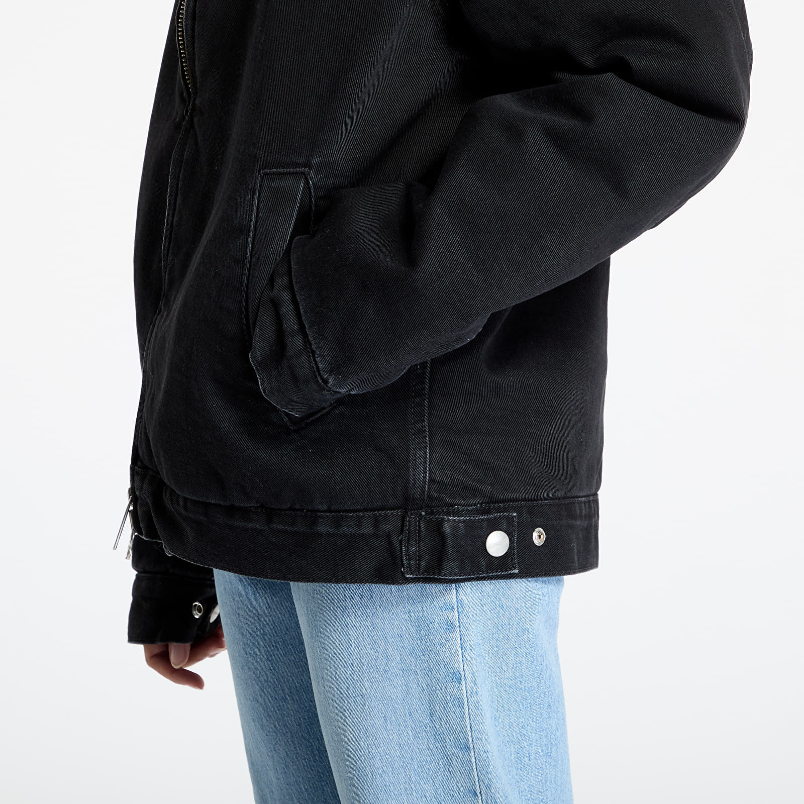 Kurtki męskie Carhartt WIP Herald Jacket UNISEX Black/ Wall Stone Washed