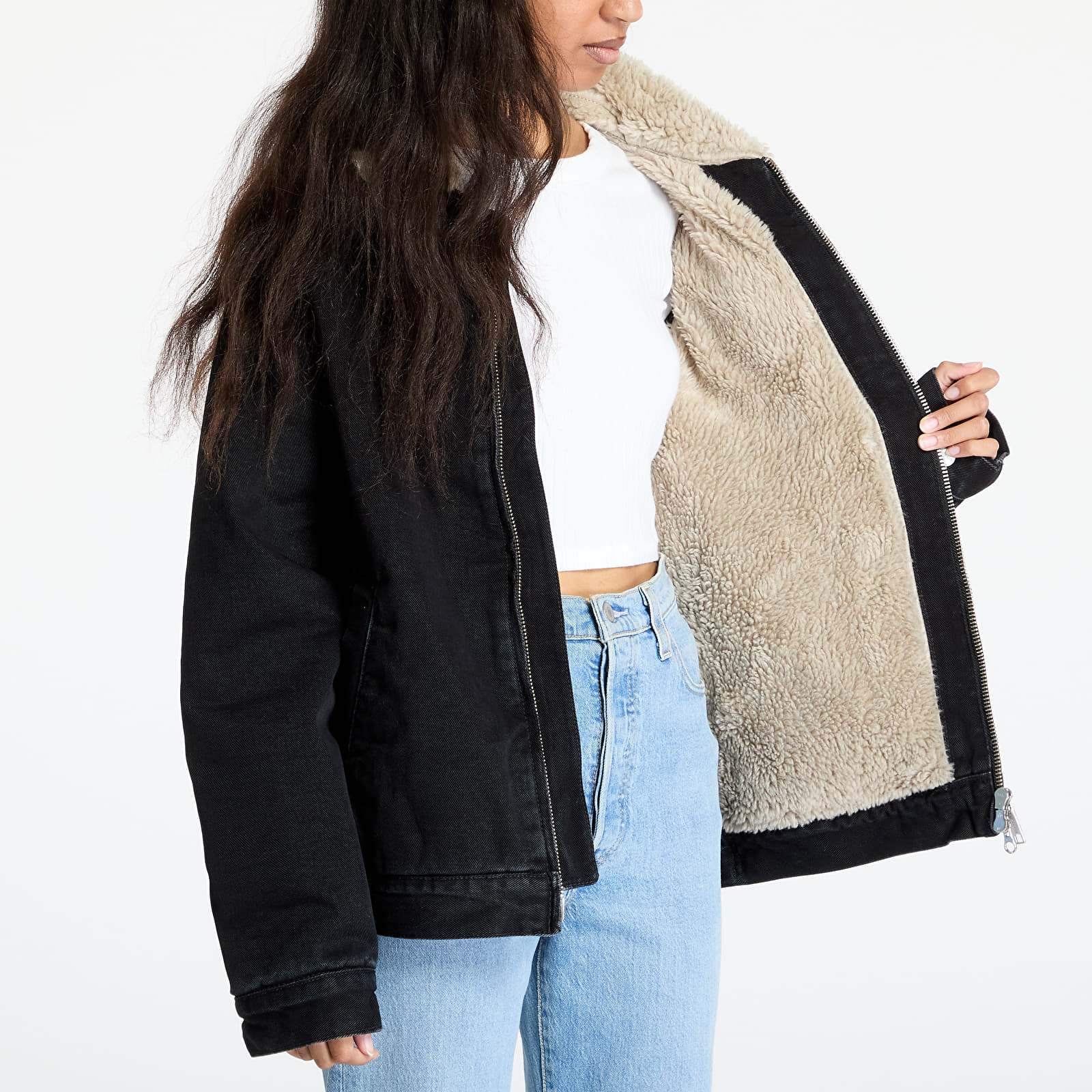 Kurtki męskie Carhartt WIP Herald Jacket UNISEX Black/ Wall Stone Washed