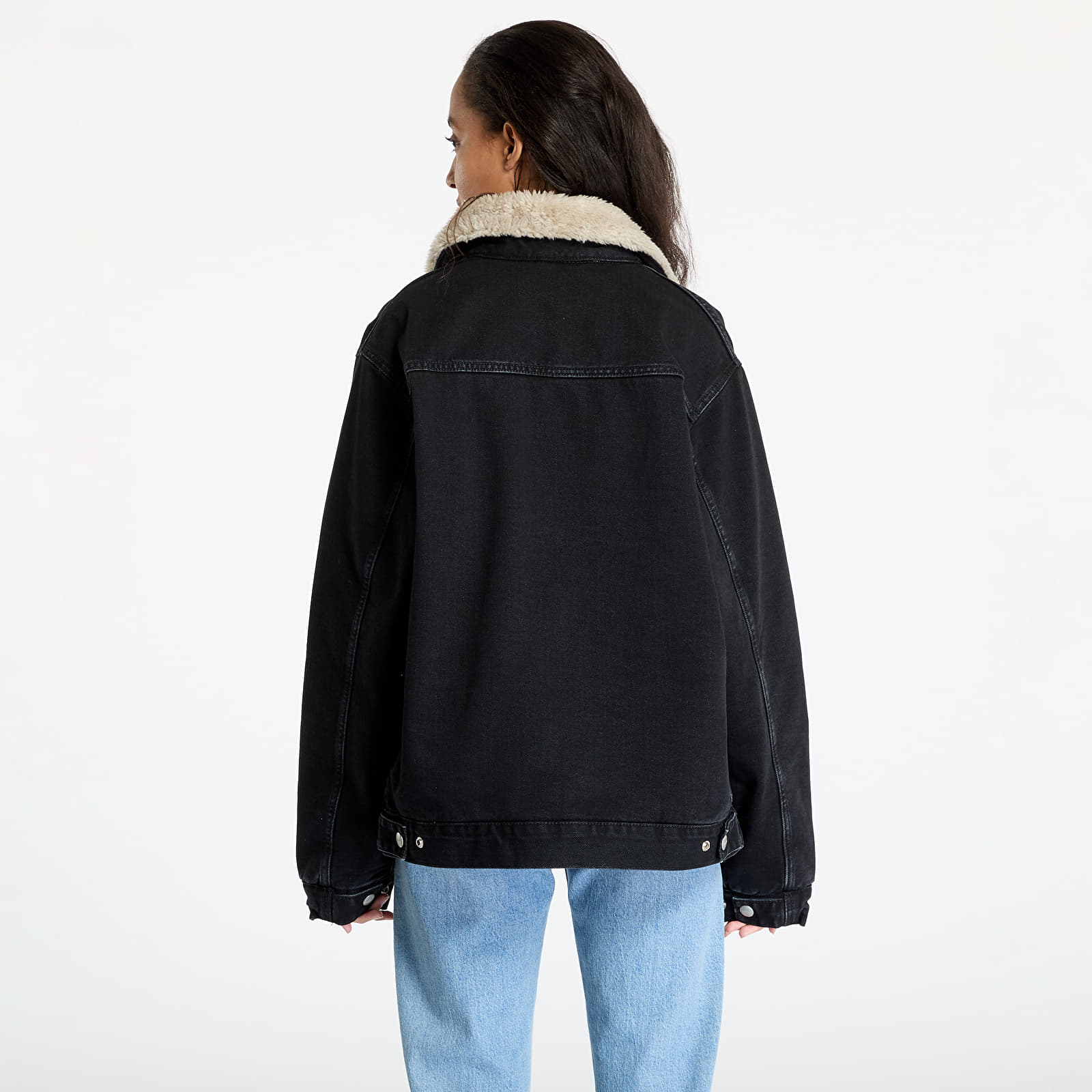 Kurtki męskie Carhartt WIP Herald Jacket UNISEX Black/ Wall Stone Washed