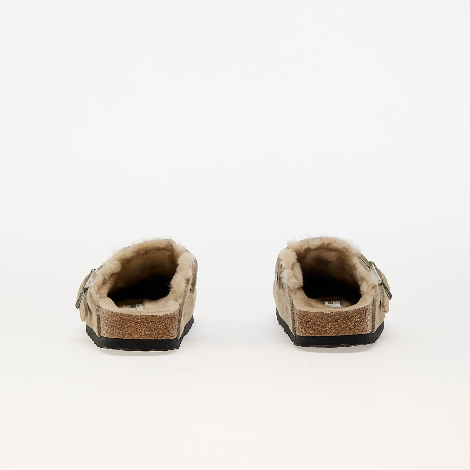 Women's shoes Birkenstock Boston Shearling Suede Leather/Fur Taupe