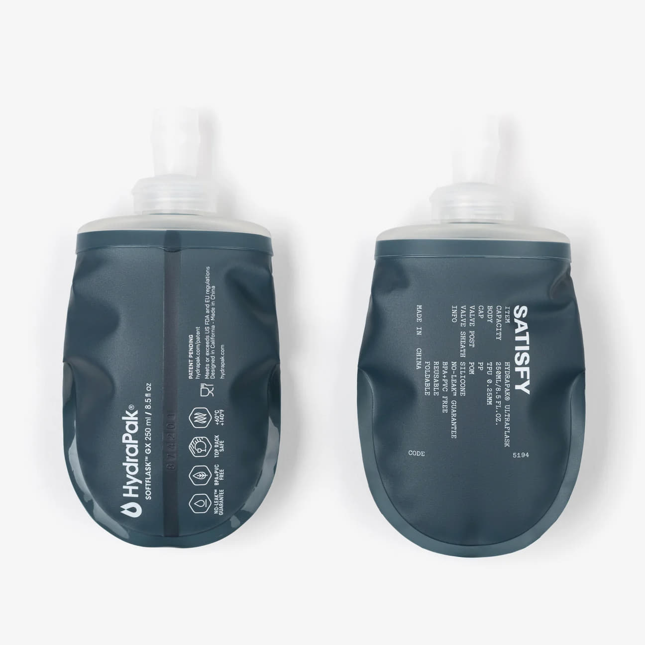 Other accessories Satisfy Soft Flask HydraPak® 250ml Dark Slate