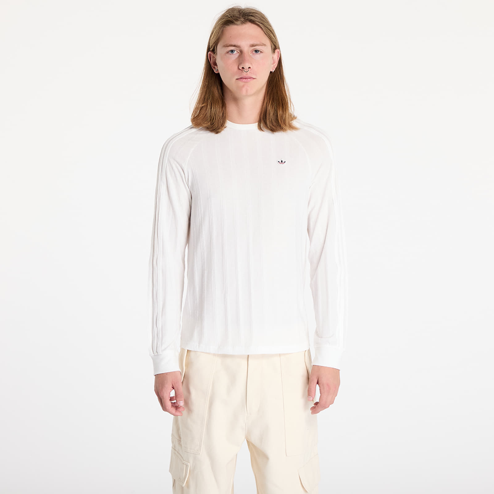 T-shirt adidas x Clot Rib Long Sleeve Tee Core White/ Core White L