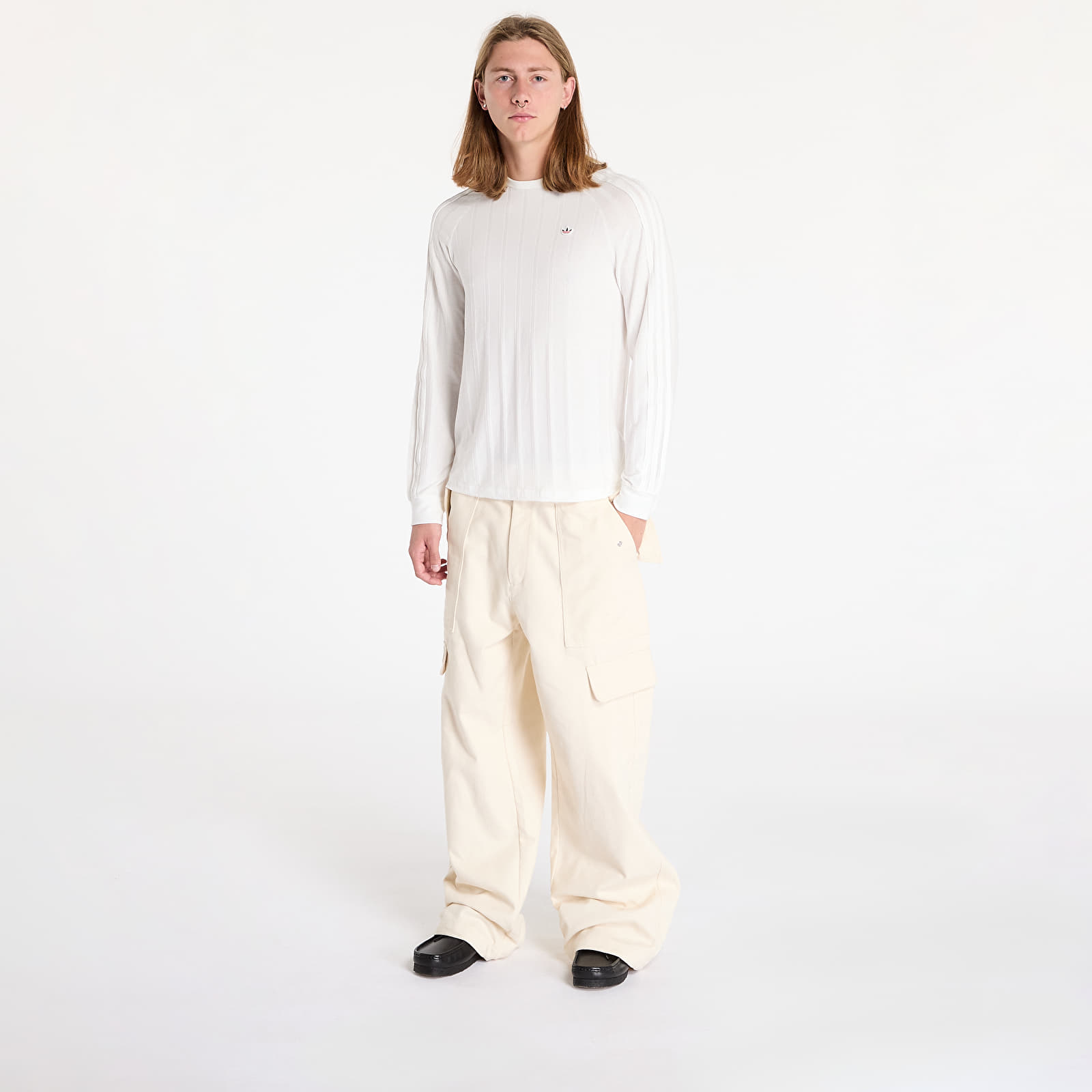 Pánske tričká adidas x Clot Rib Long Sleeve Tee Core White/ Core White