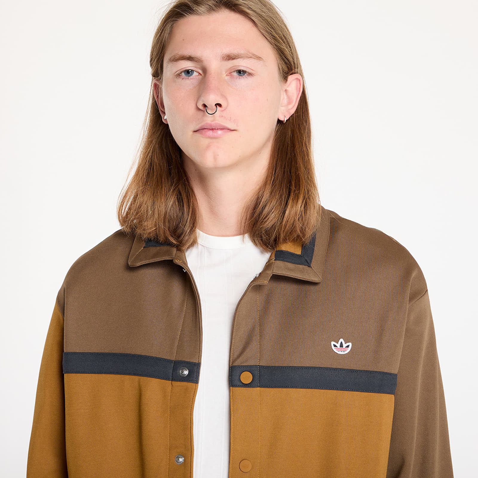 Férfi kabátok adidas x Clot W Jacket Brown Strata
