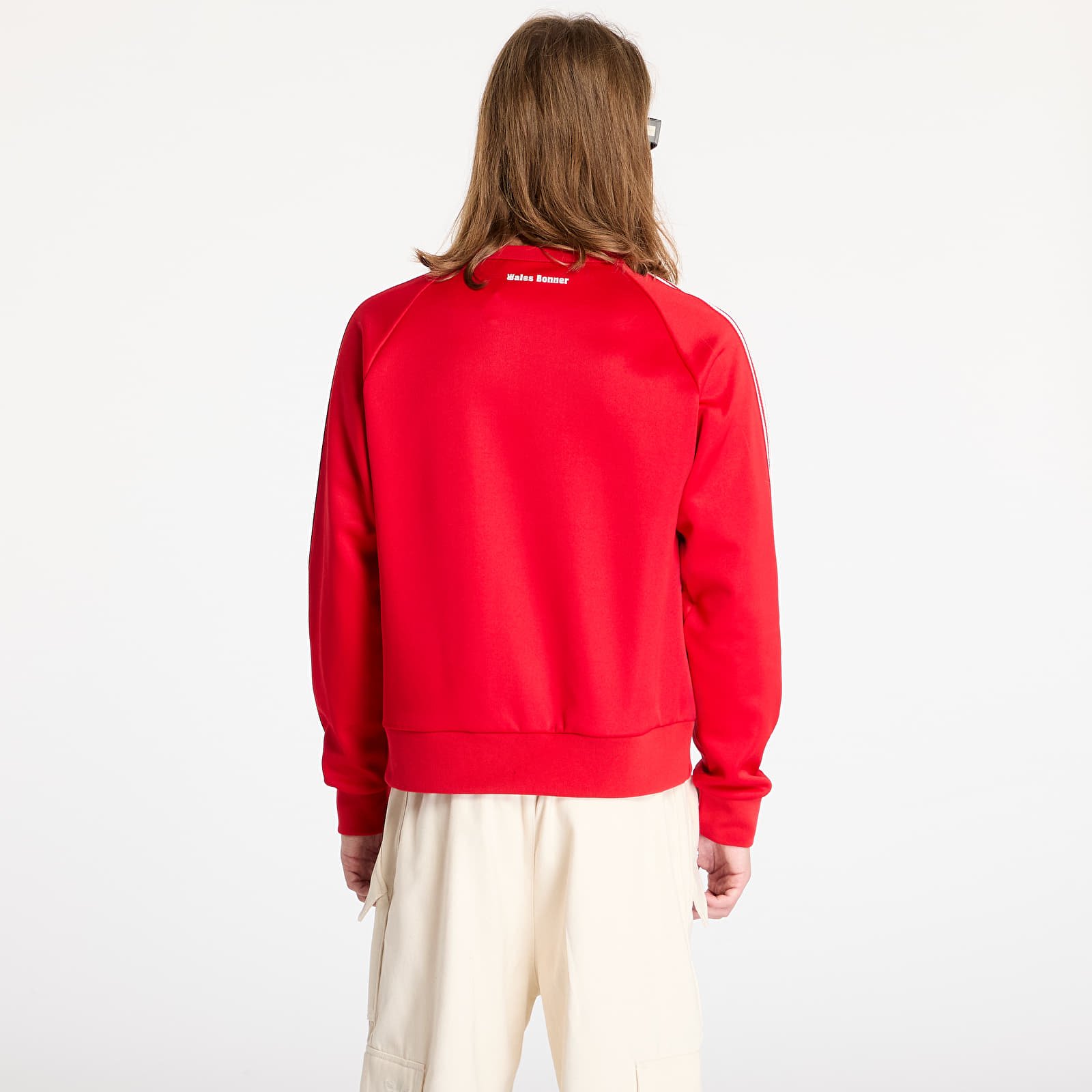 Mikiny adidas x Wales Bonner Nylon Crew Sweatshirt Better Scarlet