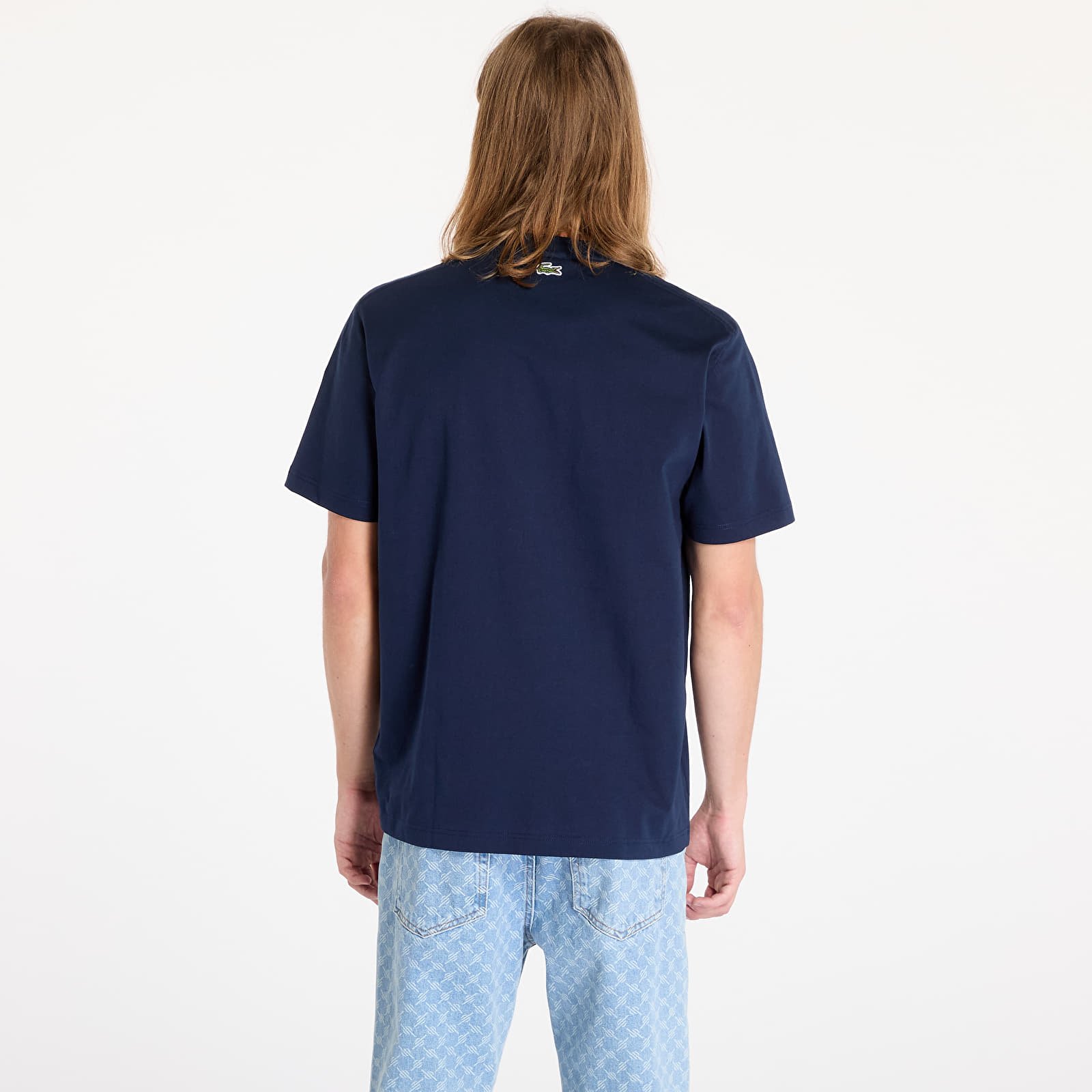 Férfi pólok LACOSTE Tee-Shirt&Turtle Neck Shirt Navy Blue