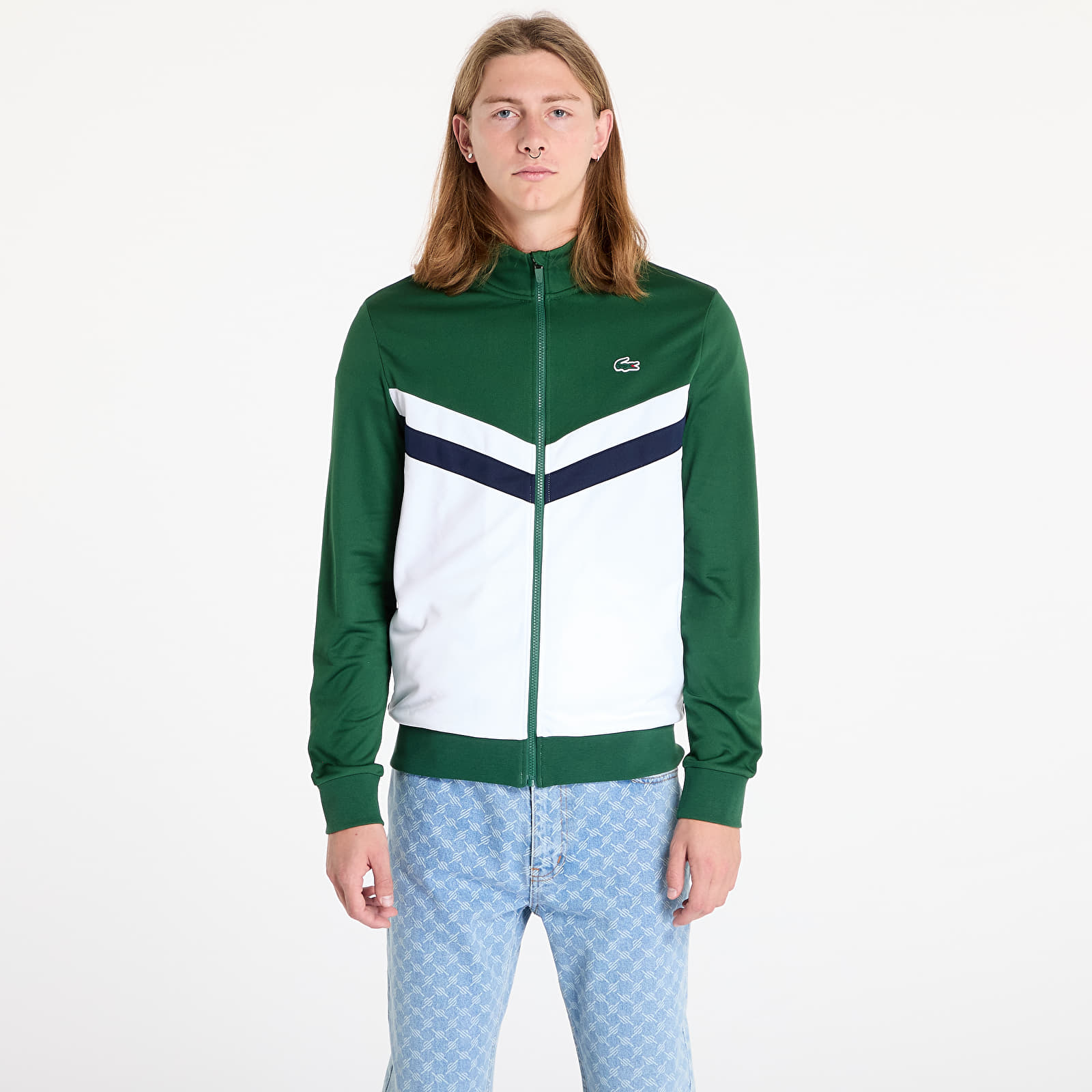 Мъжки суичъри LACOSTE Sweatshirts Green/ White-Navy Blue