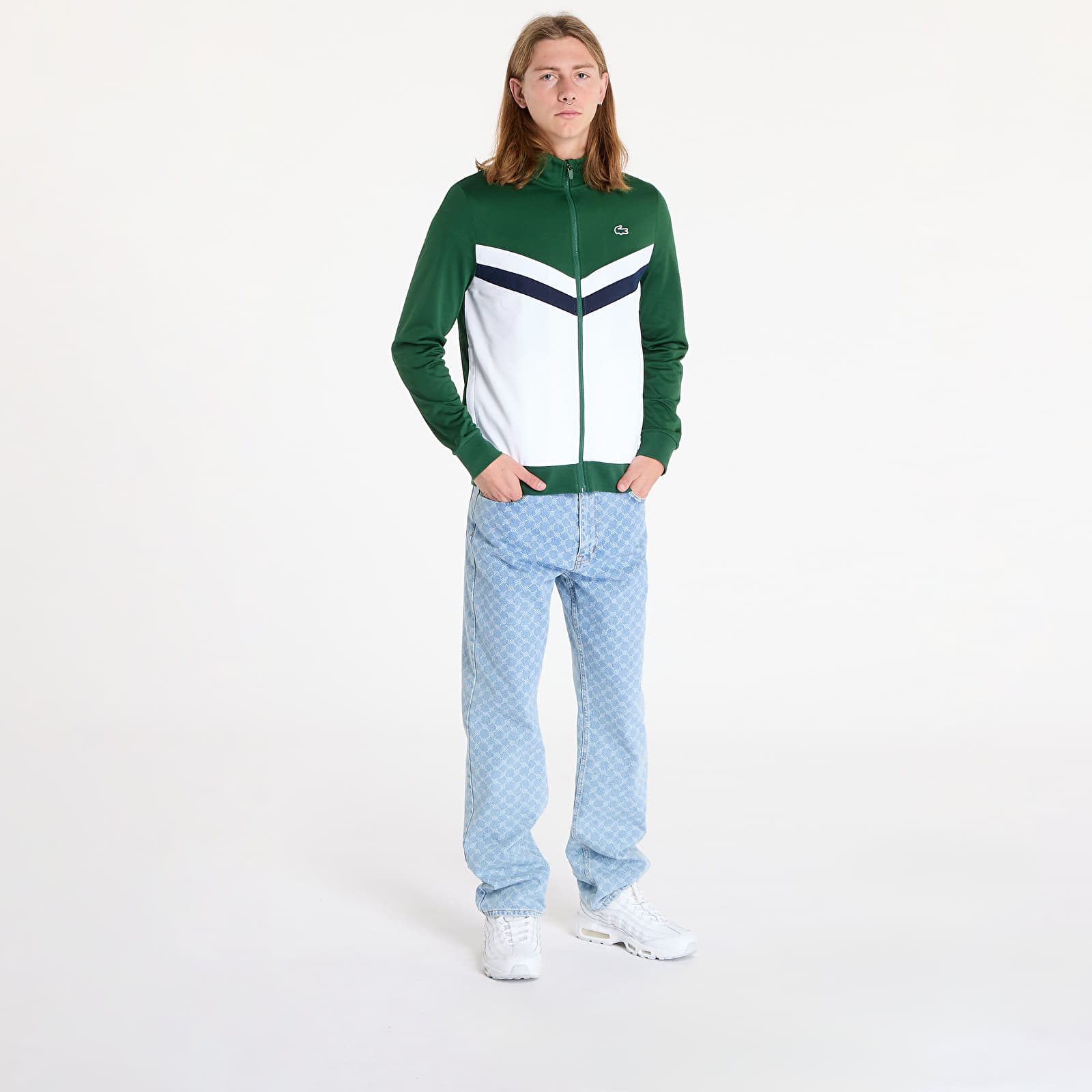 Мъжки суичъри LACOSTE Sweatshirts Green/ White-Navy Blue