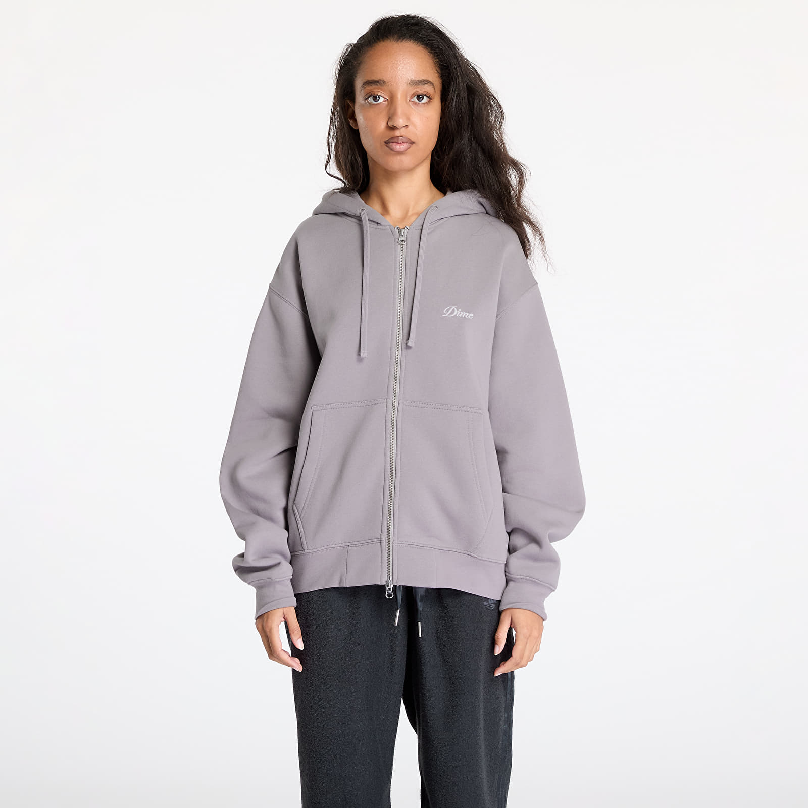Hoodies and sweatshirts  Dime Cursive Small Logo Zip Hoodie UNISEX Taupe