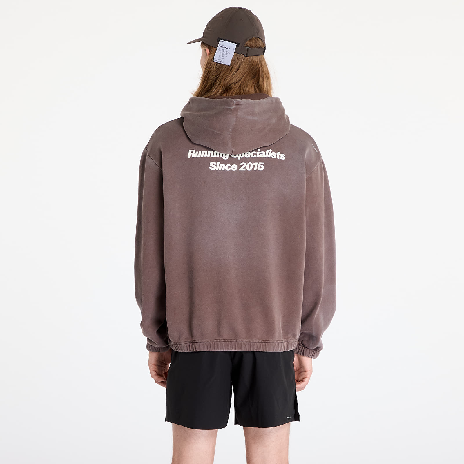 Džemperiai su gobtuvais ir džemperiai Satisfy SoftCell Hoodie UNISEX Sun Bleached Brown