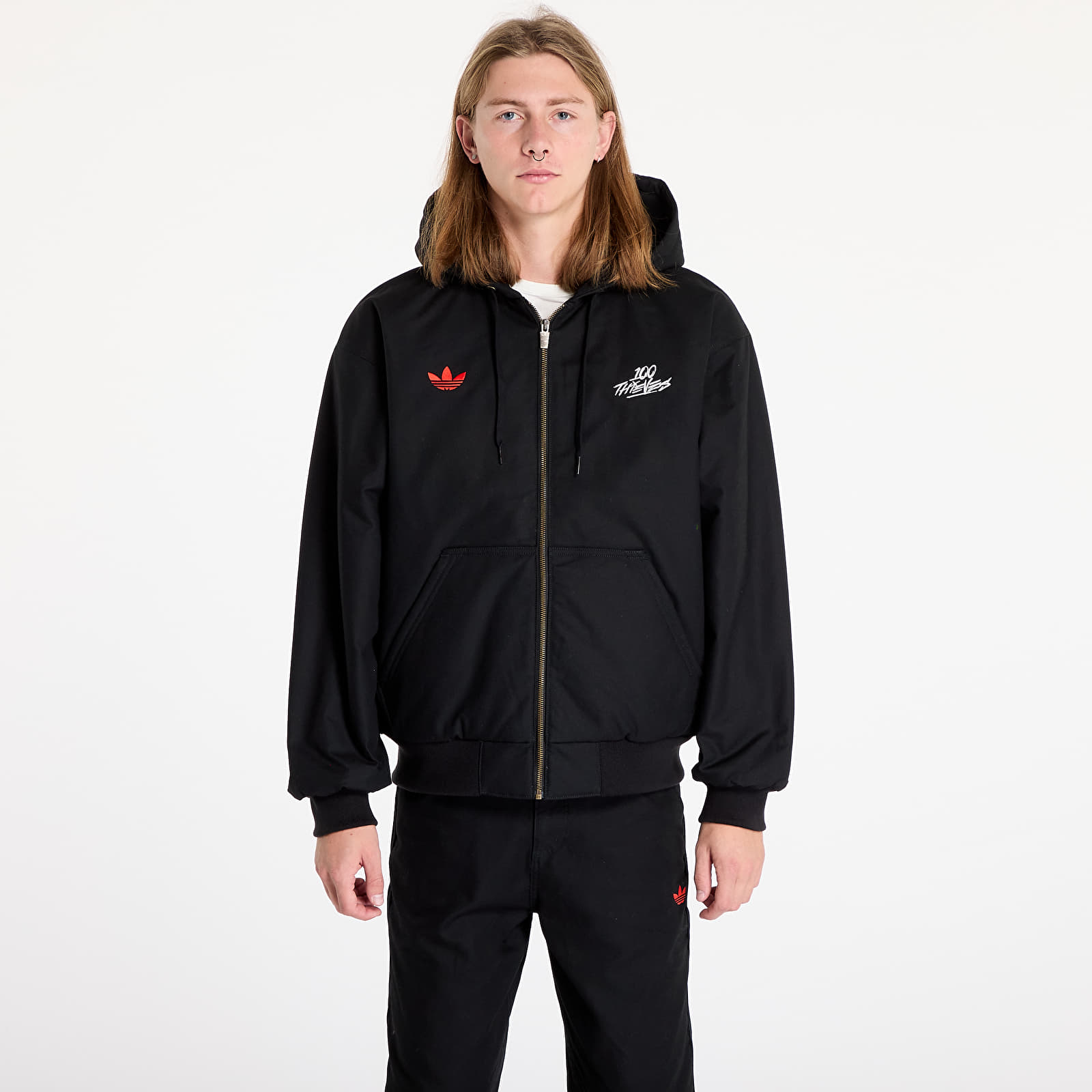 Pánské bundy adidas x 100 Thieves Jacket Black
