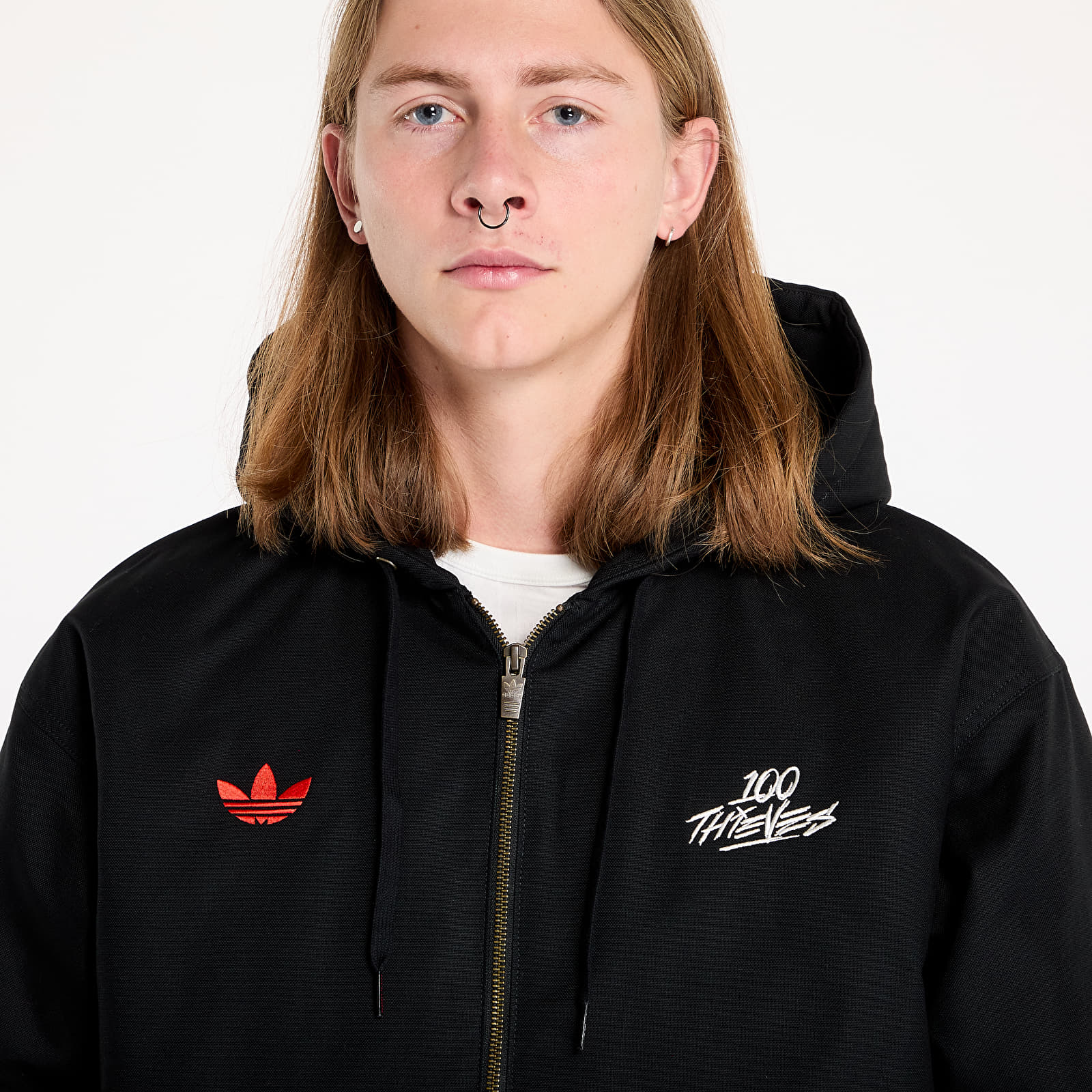 Pánské bundy adidas x 100 Thieves Jacket Black